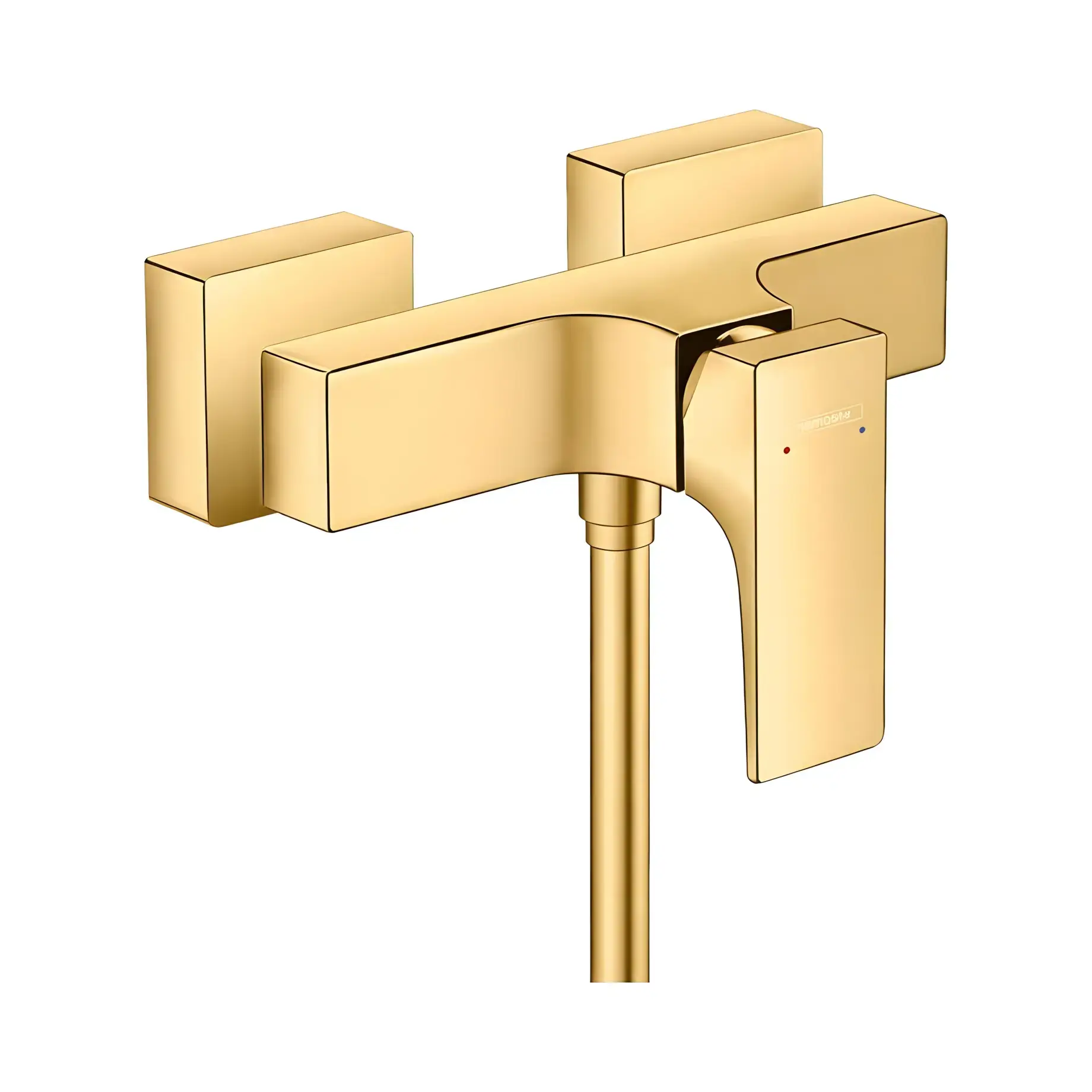 Змішувач для душу Metropol Hansgrohe 32560990 Polished Gold Optic — вид на білому тлі