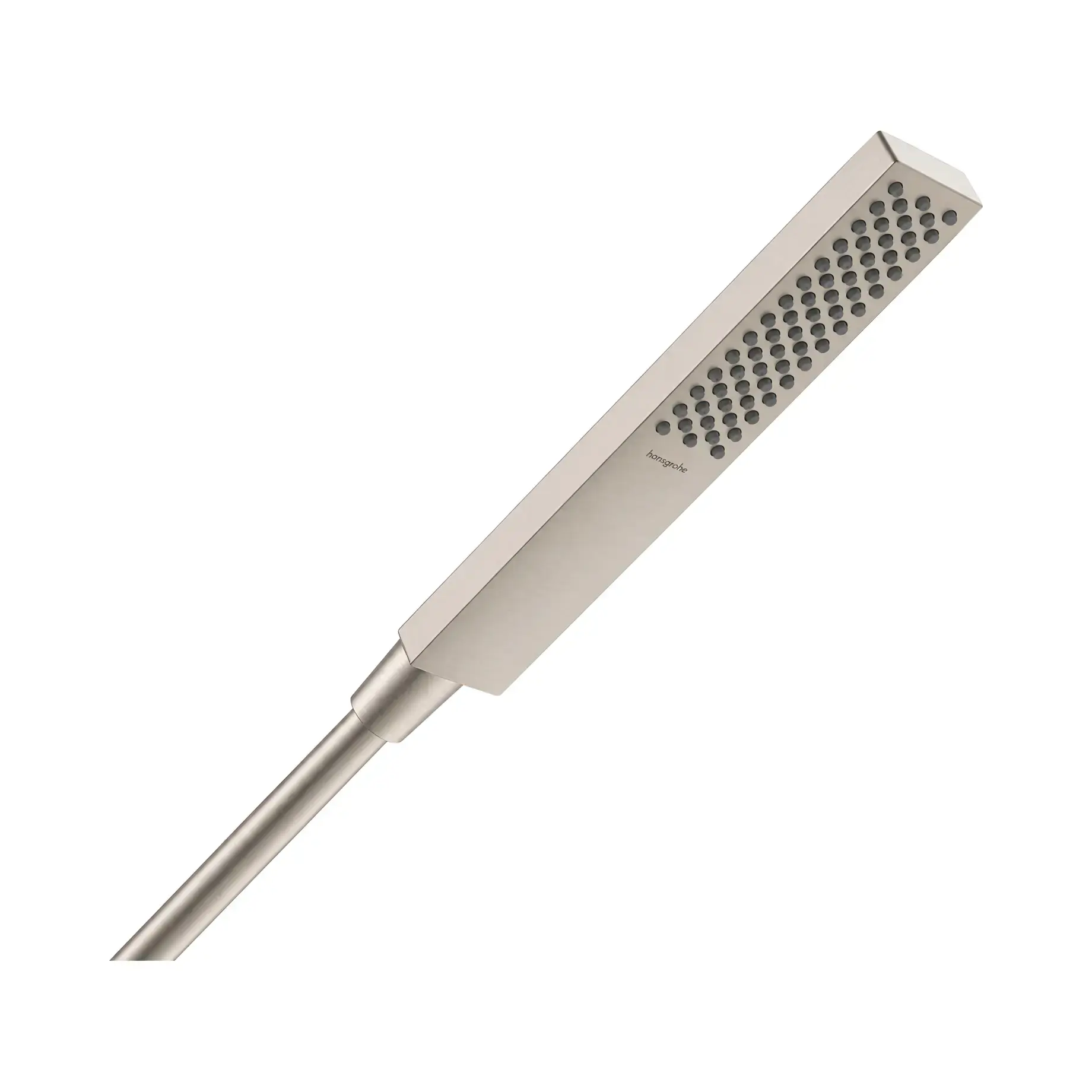 Ручний душ 1jet Pulsify E Hansgrohe 24321800 Stainless Steel Optic — вид на білому тлі