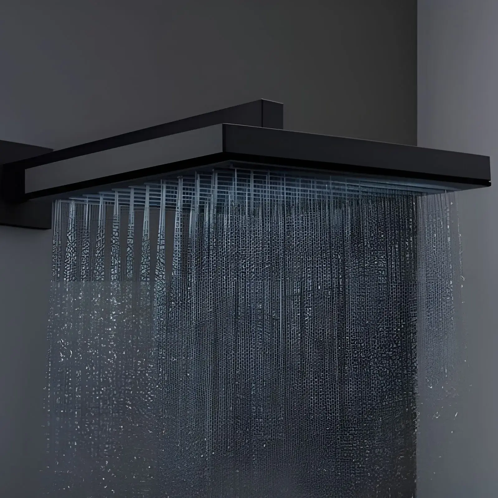 Верхній душ 1jet Pulsify E Hansgrohe 24330670 Matt Black — вид спереду
