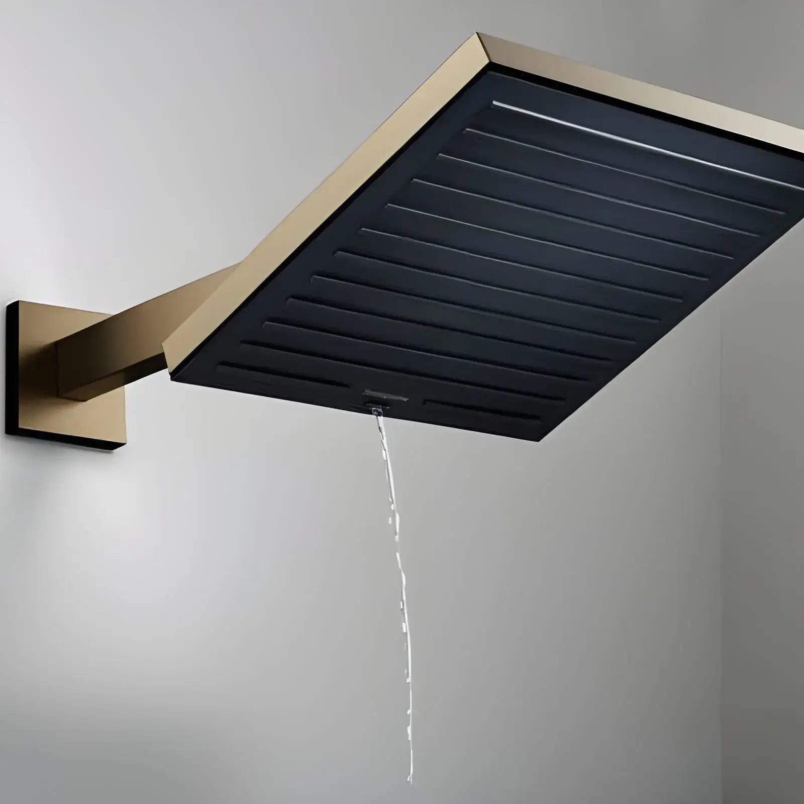 Верхній душ 1jet Pulsify E Hansgrohe 24331140 Brushed Bronze — бічний ракурс