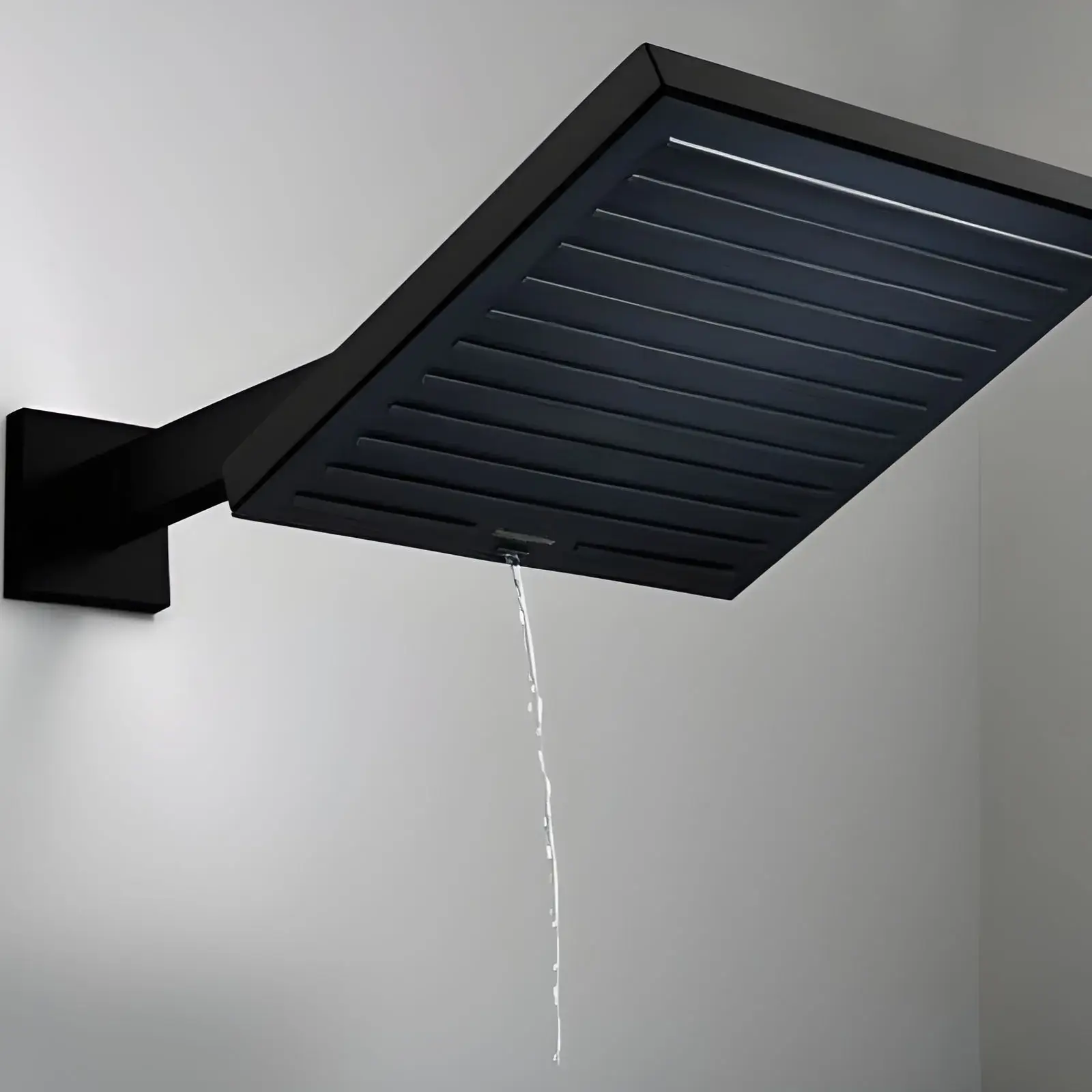 Верхній душ 1jet Pulsify E Hansgrohe 24331670 Matt Black — бічний ракурс