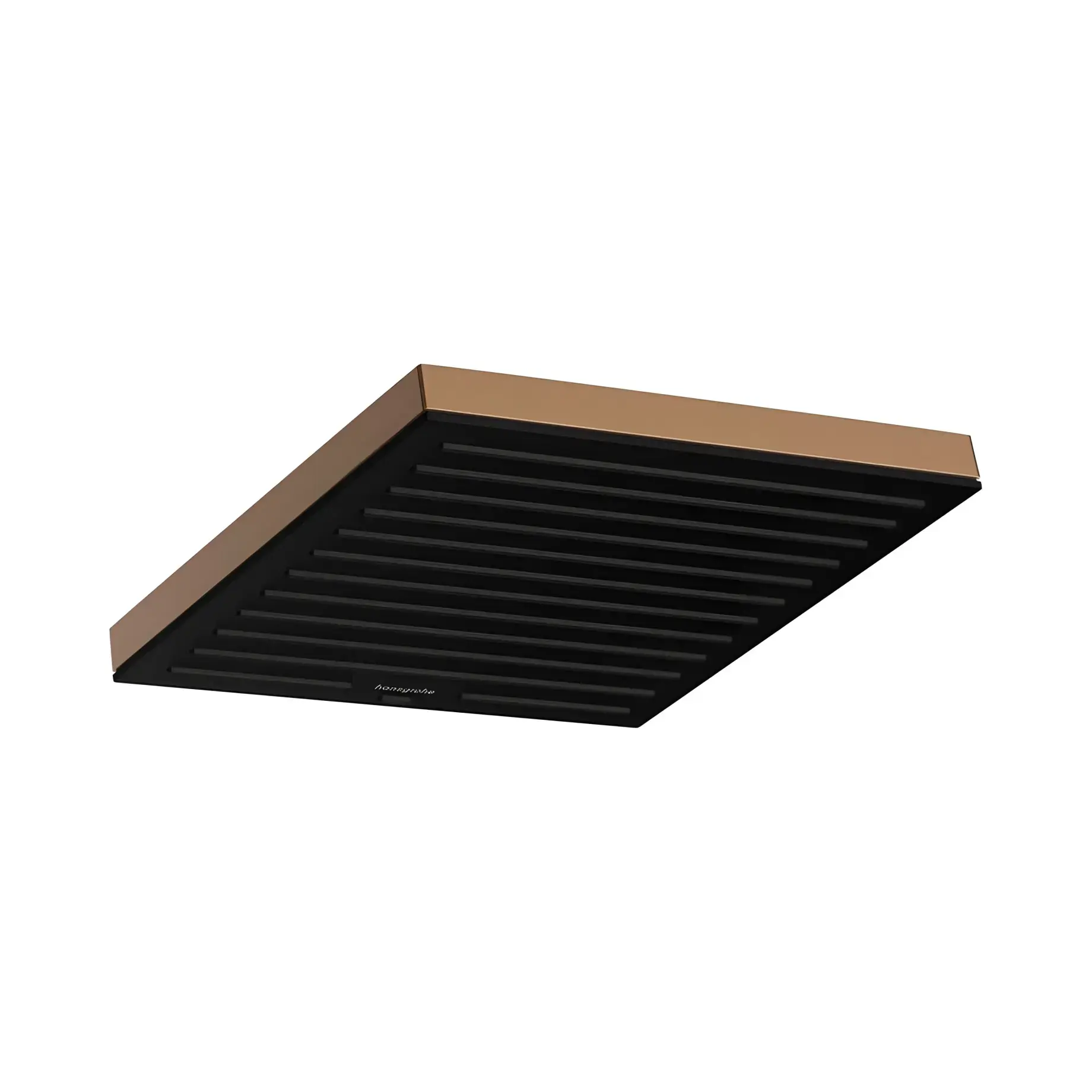 Верхній душ 1jet Pulsify E Hansgrohe 24333140 Brushed Bronze — вид на білому тлі
