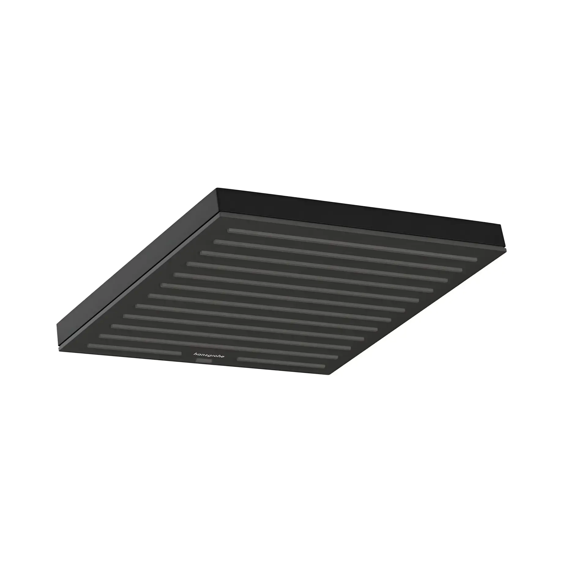Верхній душ 1jet Pulsify E Hansgrohe 24333670 Matt Black 26 х 26 см — вид на білому тлі