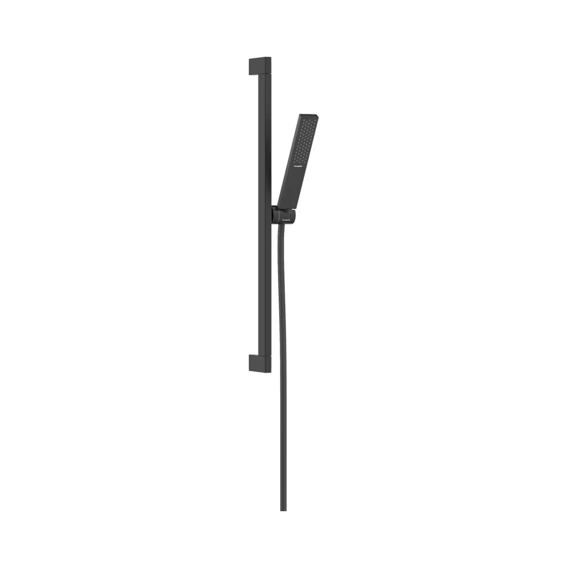 Душовий гарнітур 1jet Pulsify E EcoSmart Hansgrohe 24370670 Matt Black — вид на білому тлі