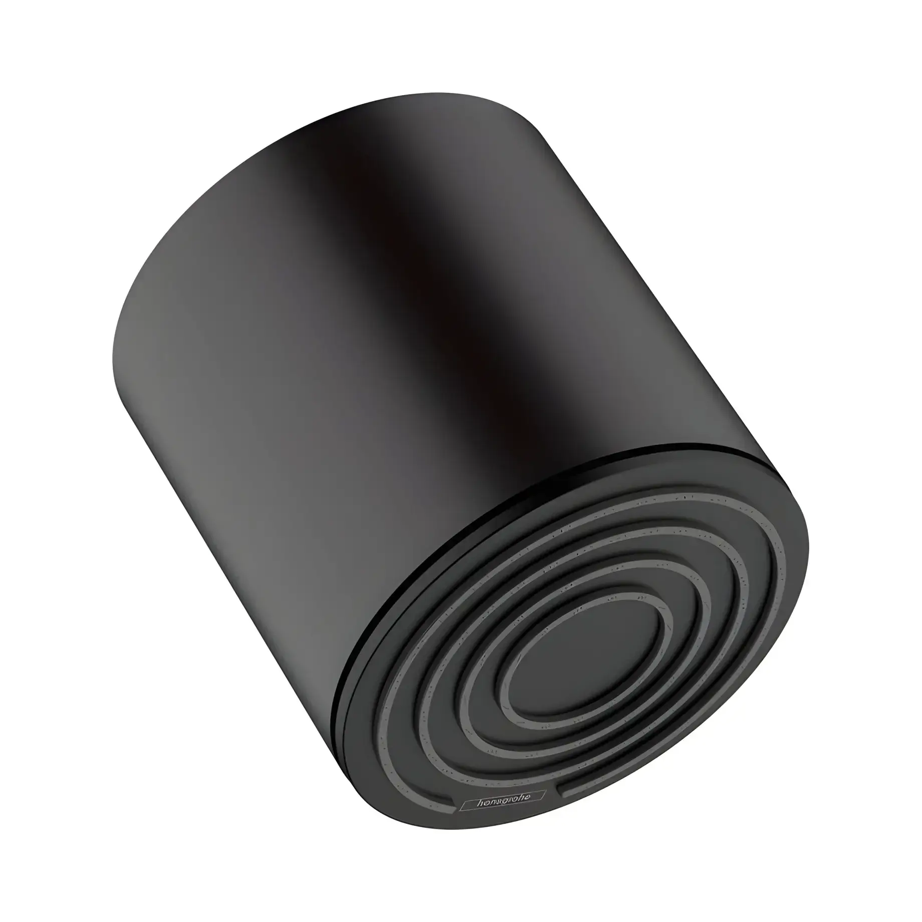 Верхній душ 1jet Pulsify S Hansgrohe 24130670 Matt Black 10.5 х 10.5 см — вид на білому тлі