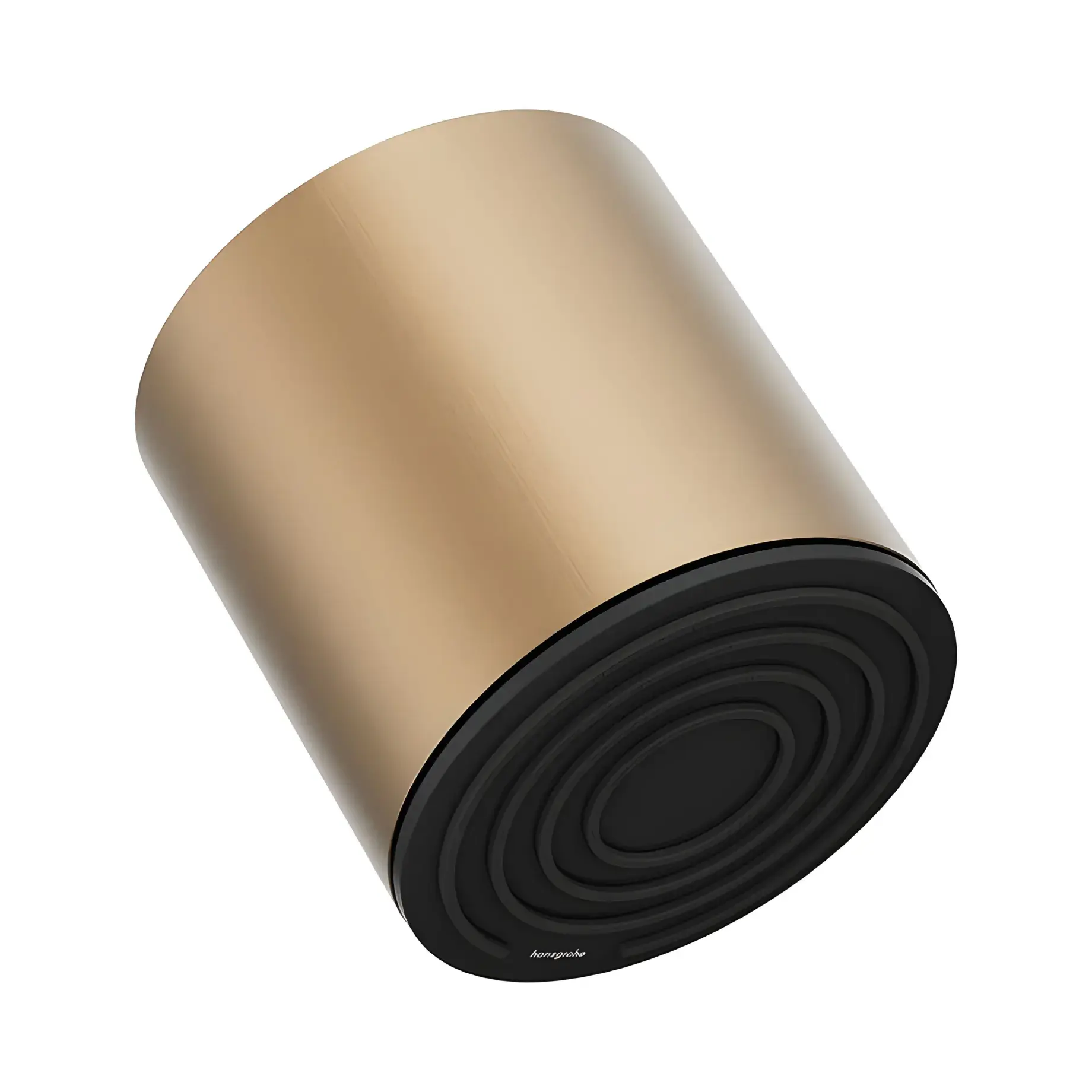 Верхній душ 1jet Pulsify S Hansgrohe 24132140 Brushed Bronze 10.5 х 10.5 см — вид на білому тлі