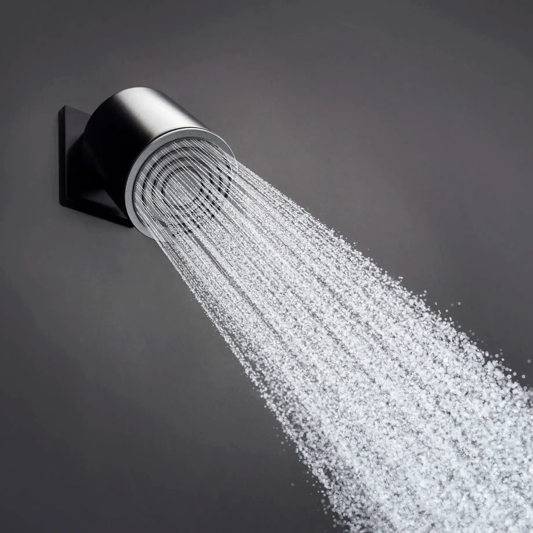 Верхній душ 1jet Pulsify S Hansgrohe 24132670 Matt Black — вид спереду