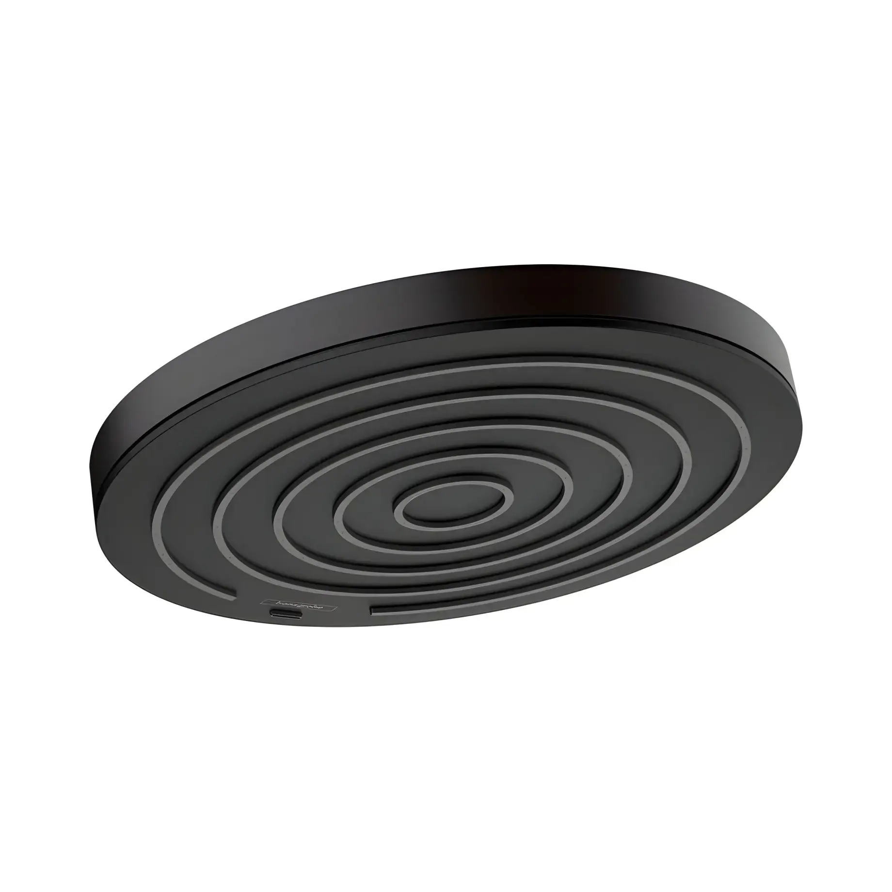Верхній душ 1jet Pulsify S Hansgrohe 24141670 Matt Black — вид на білому тлі