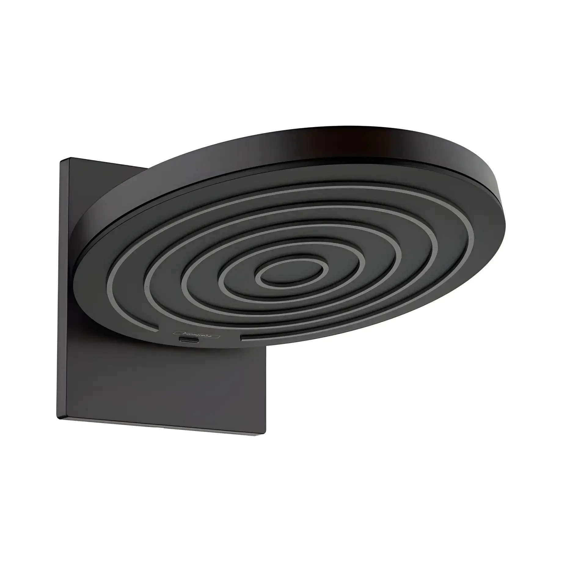 Верхній душ 2jet Pulsify S Hansgrohe 24150670 Matt Black — вид на білому тлі