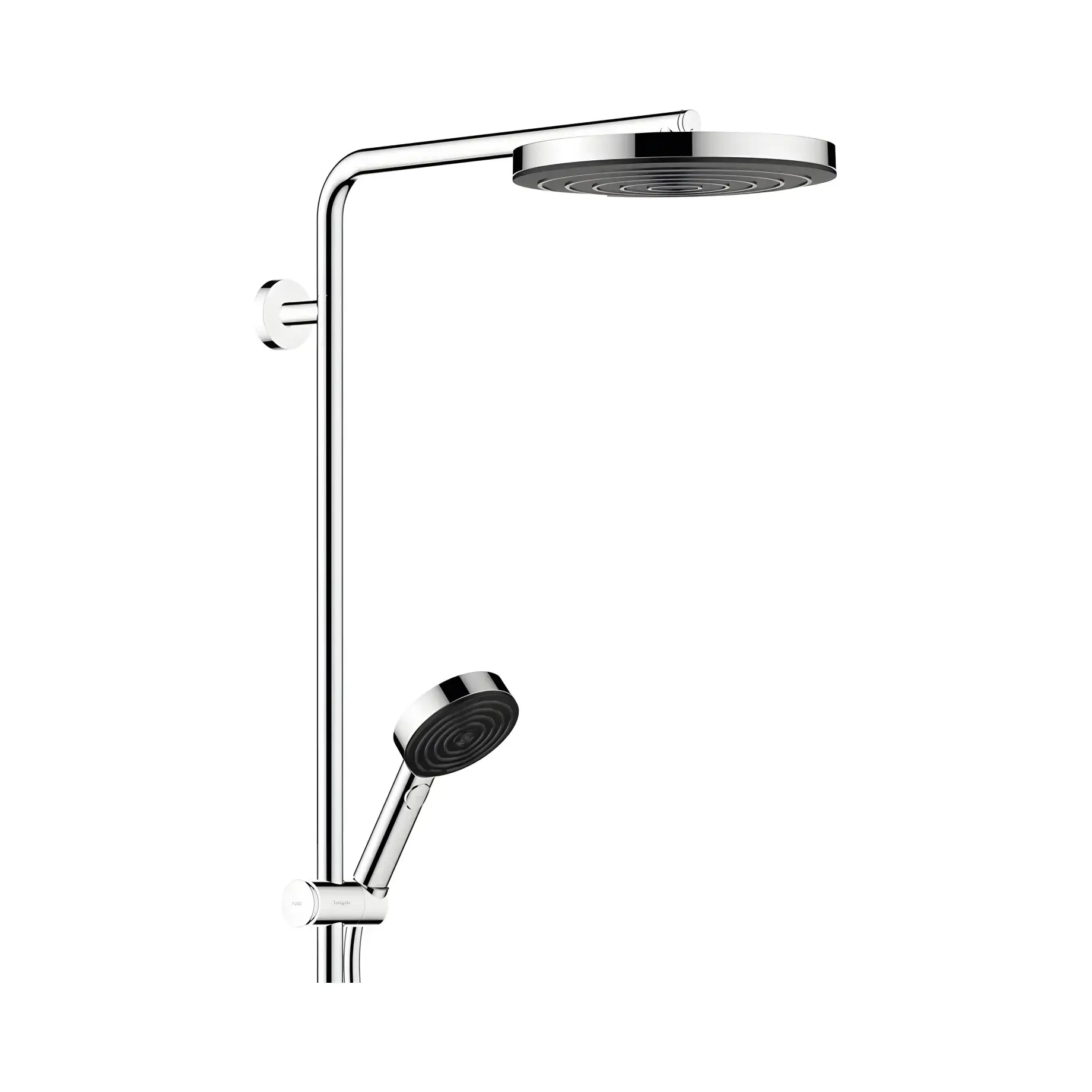 Душова система з термостатом Pulsify S Hansgrohe 24221000 Chrome — вид спереду