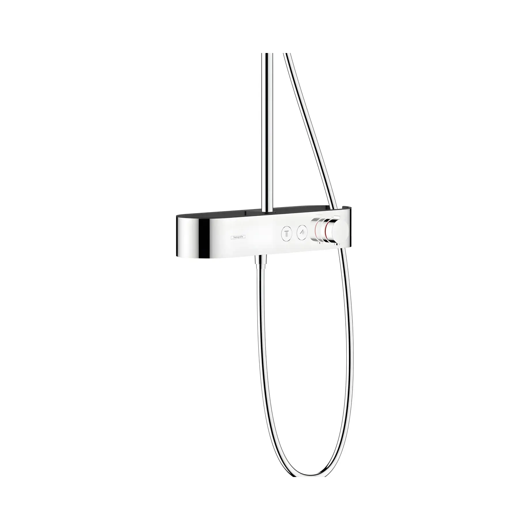 Душова система з термостатом Pulsify S Hansgrohe 24221000 Chrome — бічний ракурс