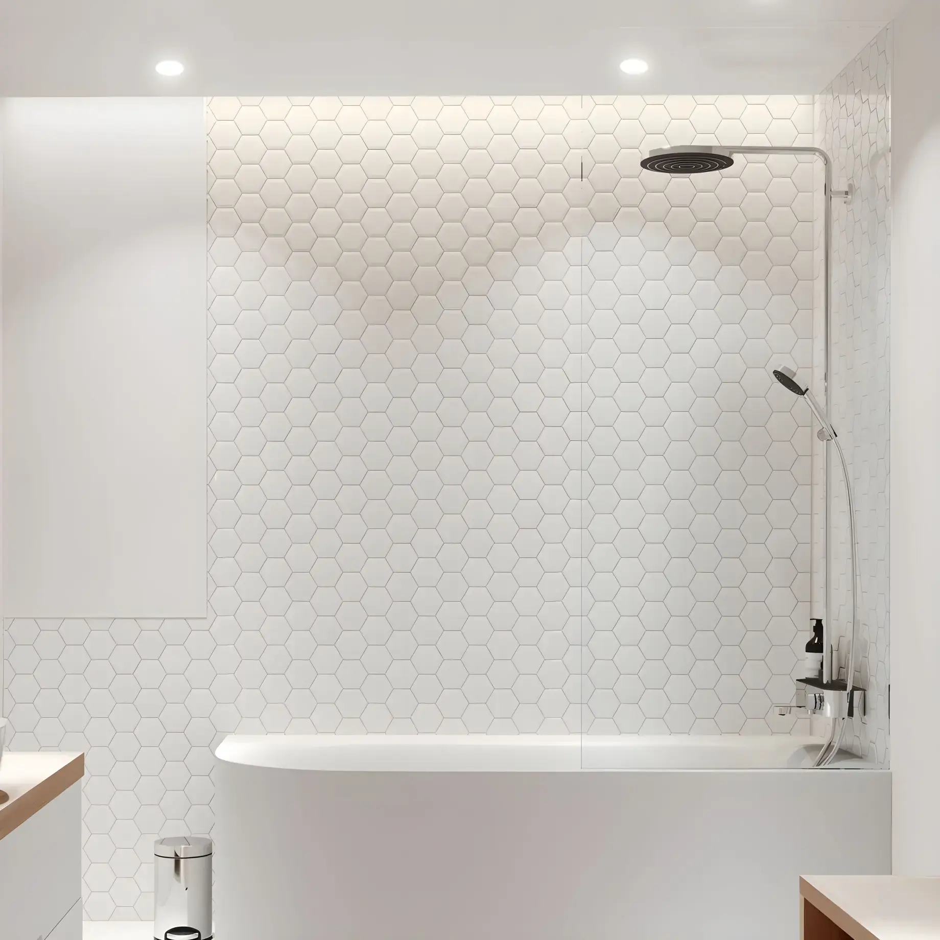 Душова система з термостатом Pulsify S Hansgrohe 24230000 — вид спереду