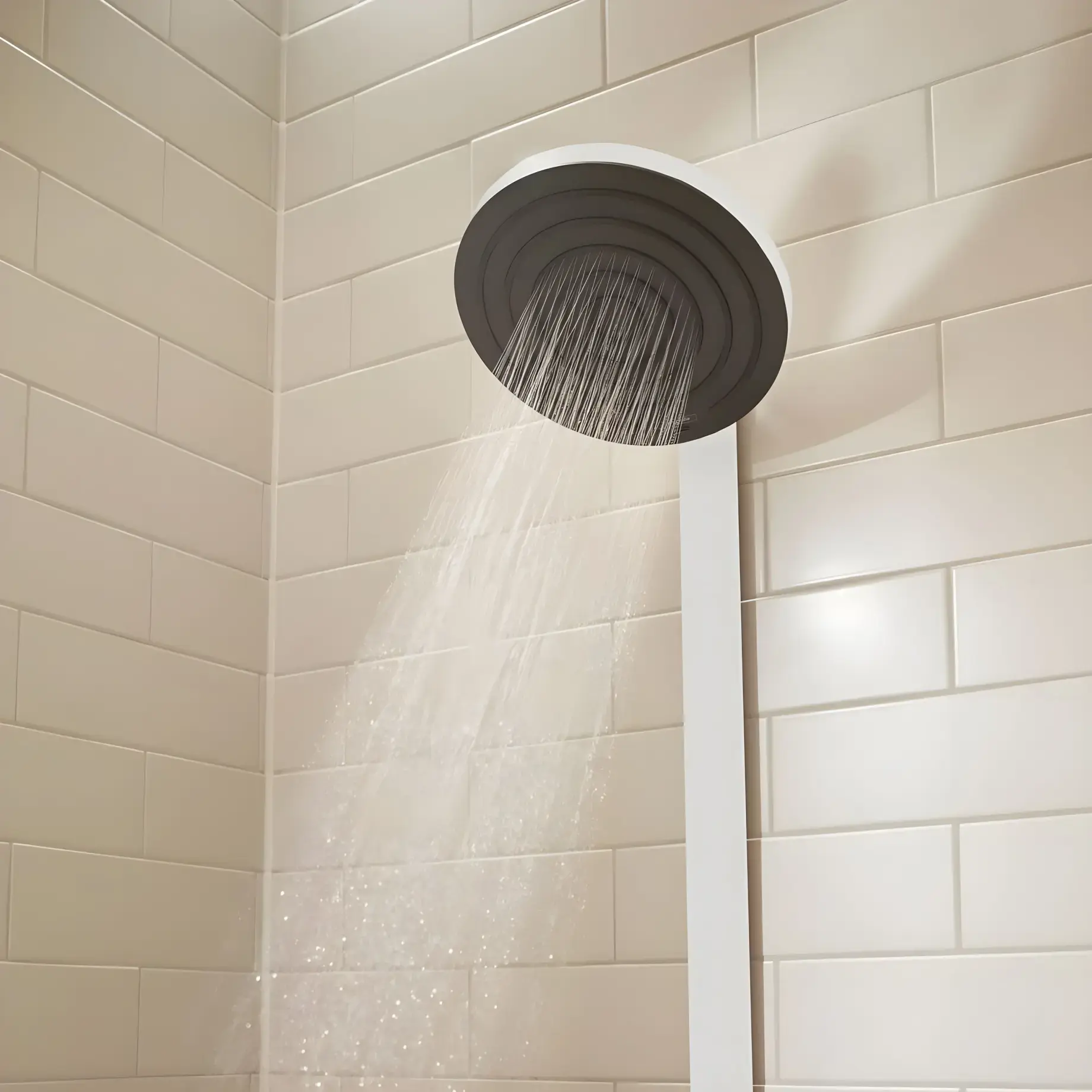 Душова система з термостатом Pulsify S Hansgrohe 24240700 White Matt — вид ззаду
