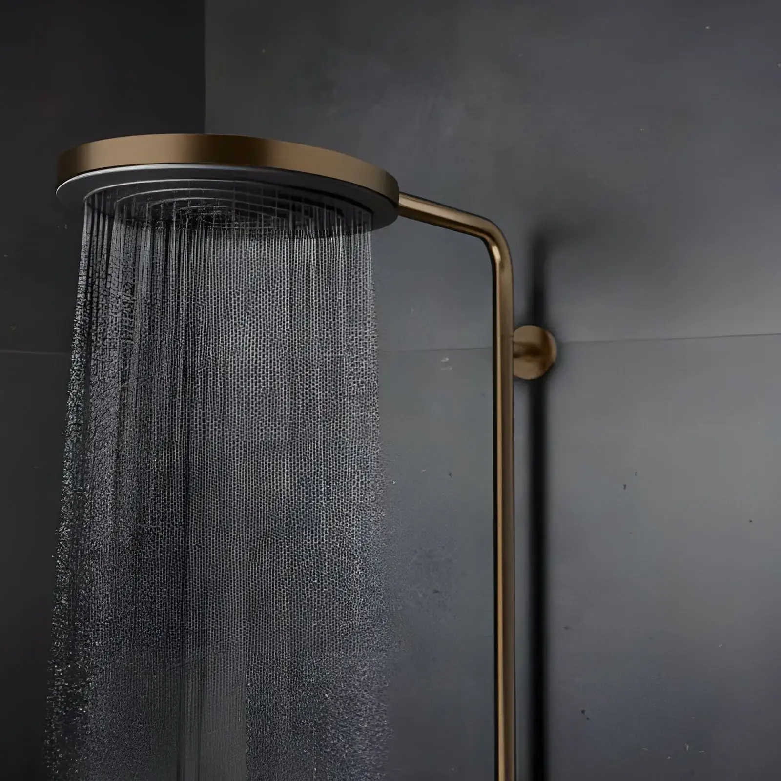 Душова система з термостатом Pulsify S Puro Hansgrohe 24222140 Brushed Bronze — бічний ракурс