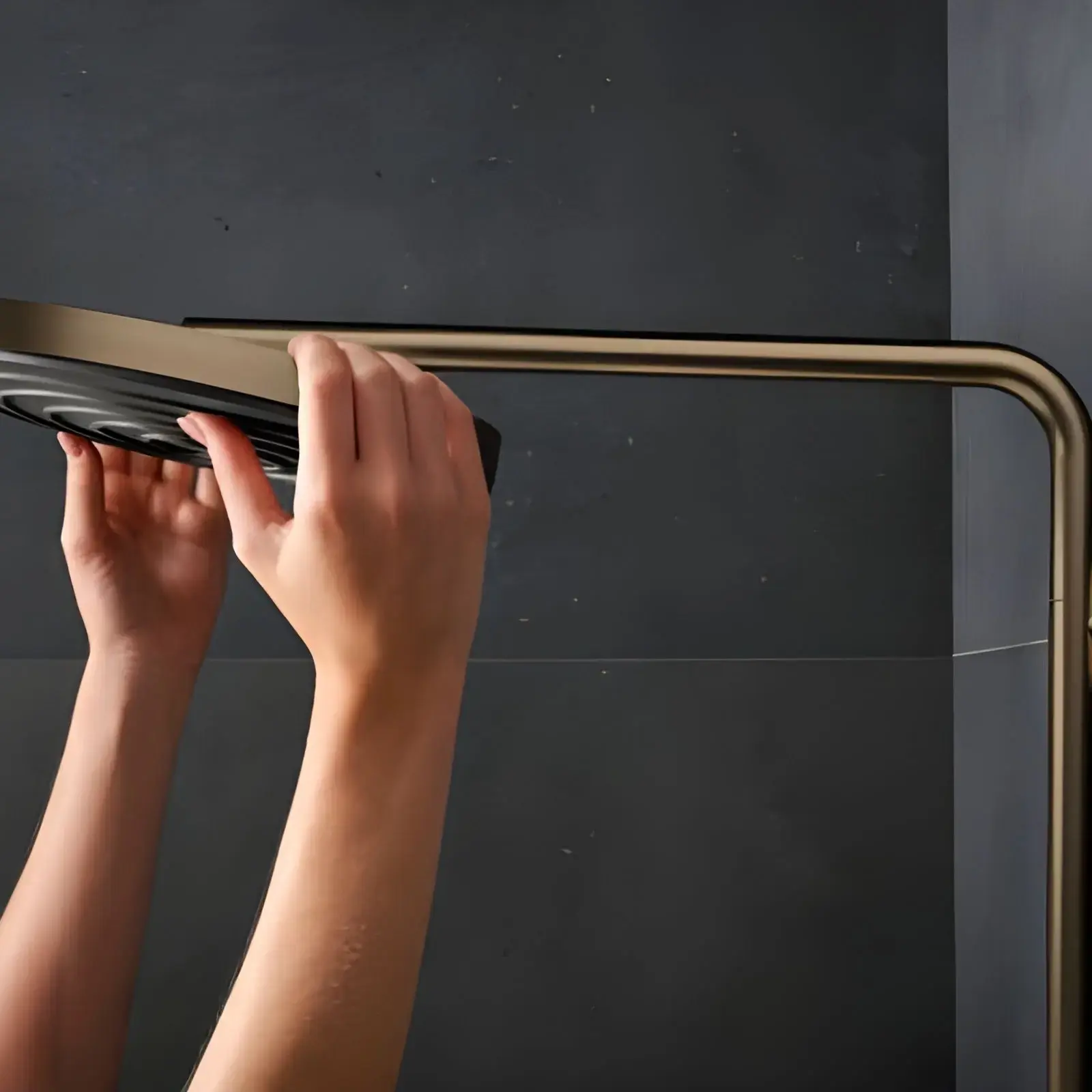 Душова система з термостатом Pulsify S Puro Hansgrohe 24223140 Brushed Bronze — бічний ракурс