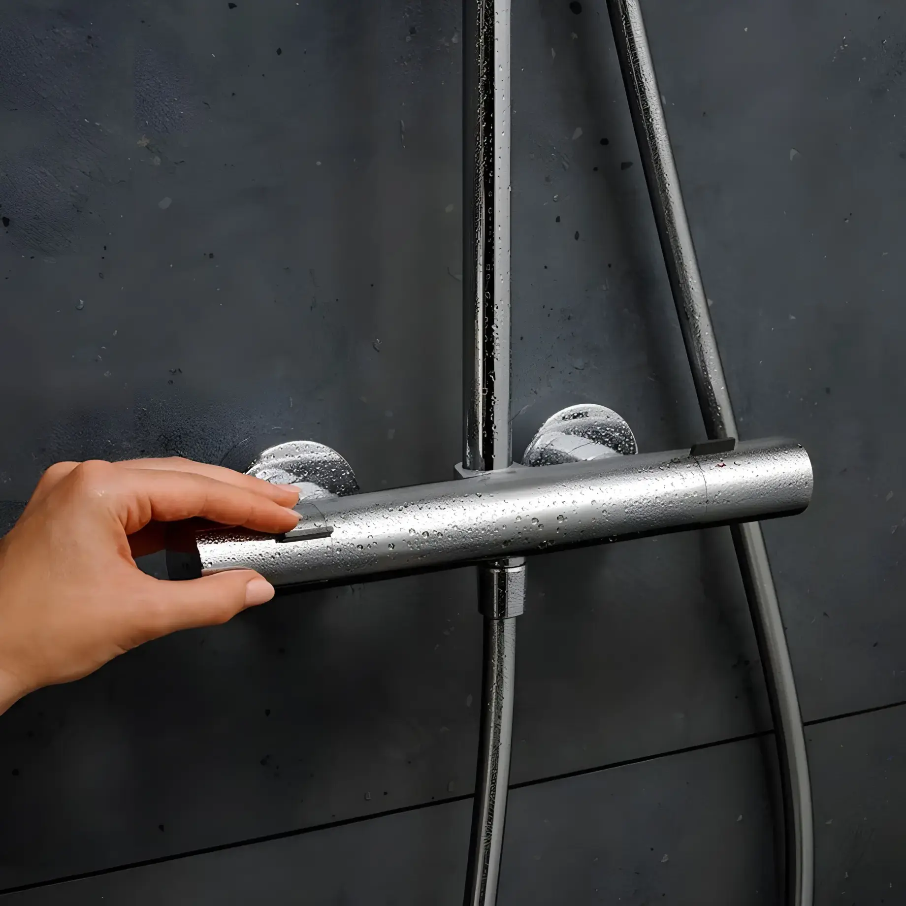 Душова система з термостатом Pulsify S Puro Hansgrohe 24236000 Chrome — вид всередину