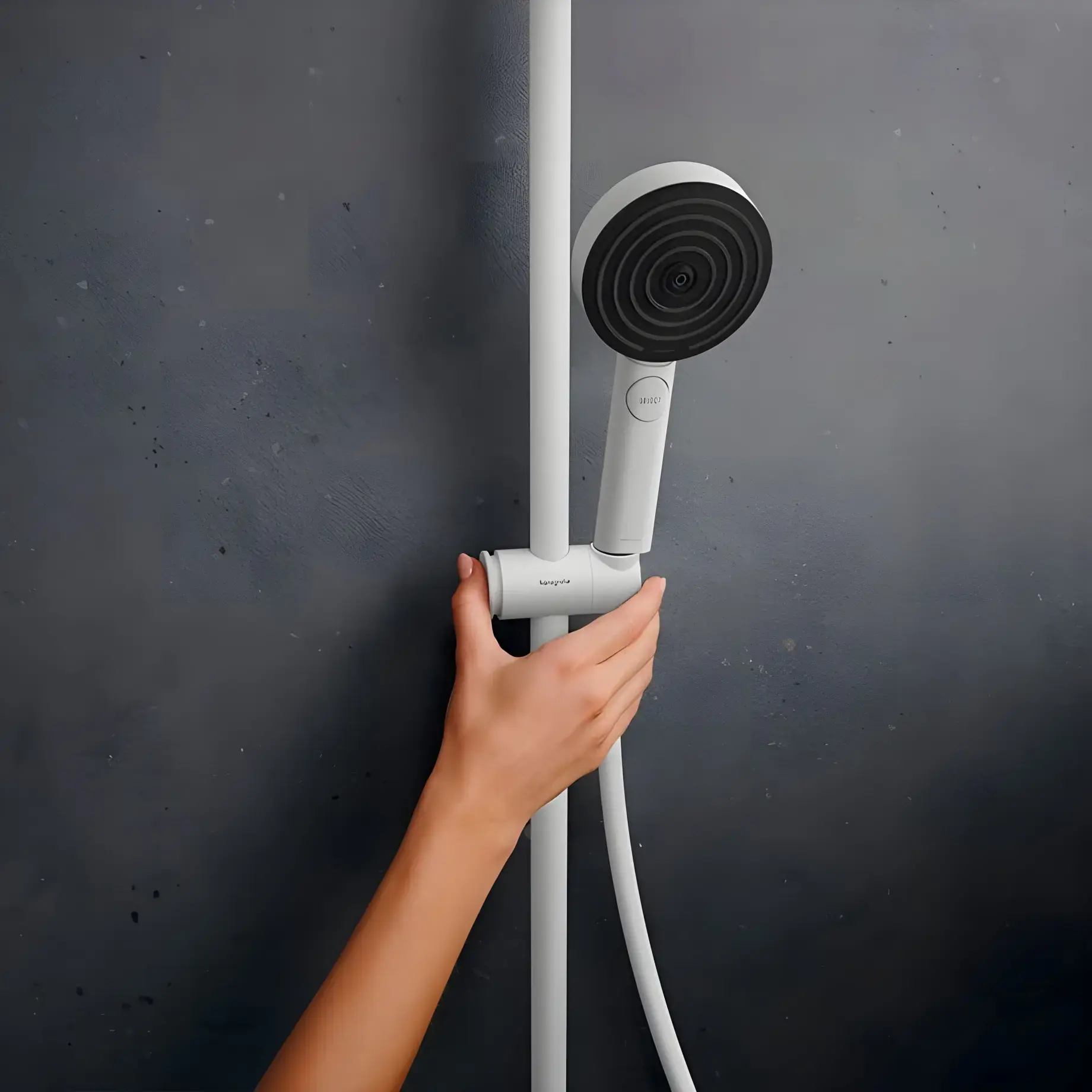 Душова система з термостатом Pulsify S Puro Hansgrohe 24237700 White Matt — вид ззаду