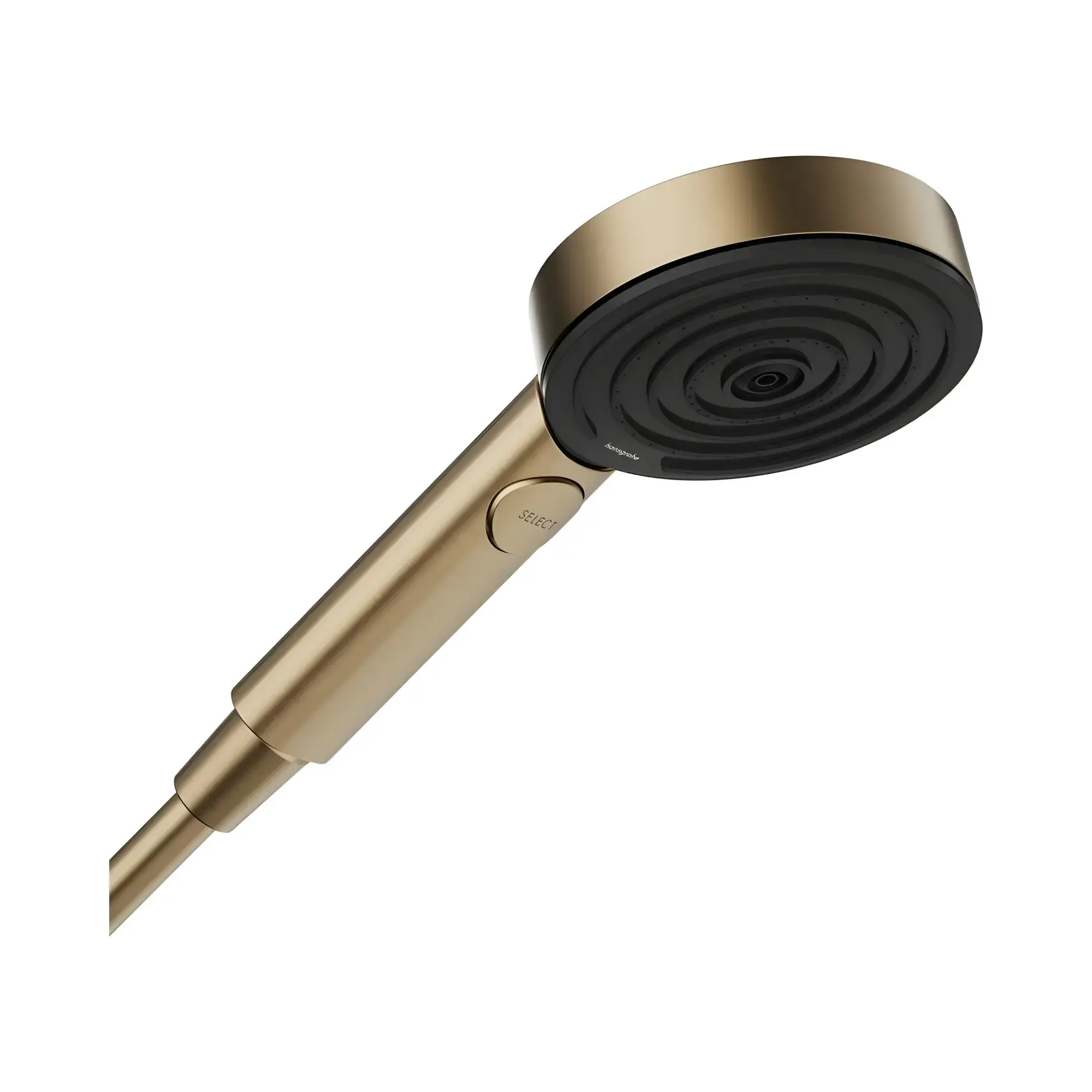Ручний душ 3jet Pulsify Select S Hansgrohe 24110140 Brushed Bronze — вид на білому тлі