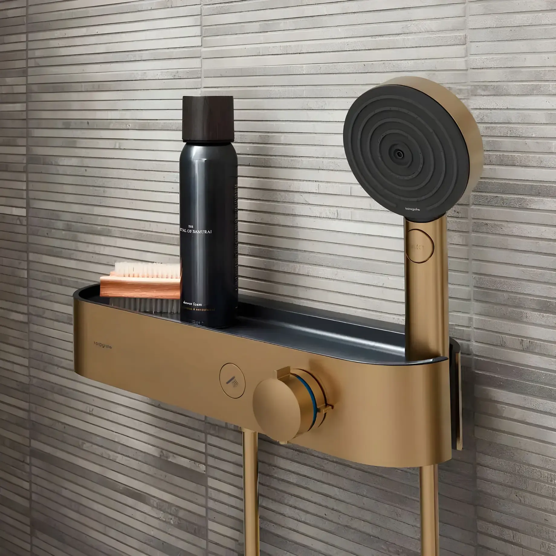 Ручний душ 3jet Pulsify Select S Hansgrohe 24110140 Brushed Bronze — бічний ракурс