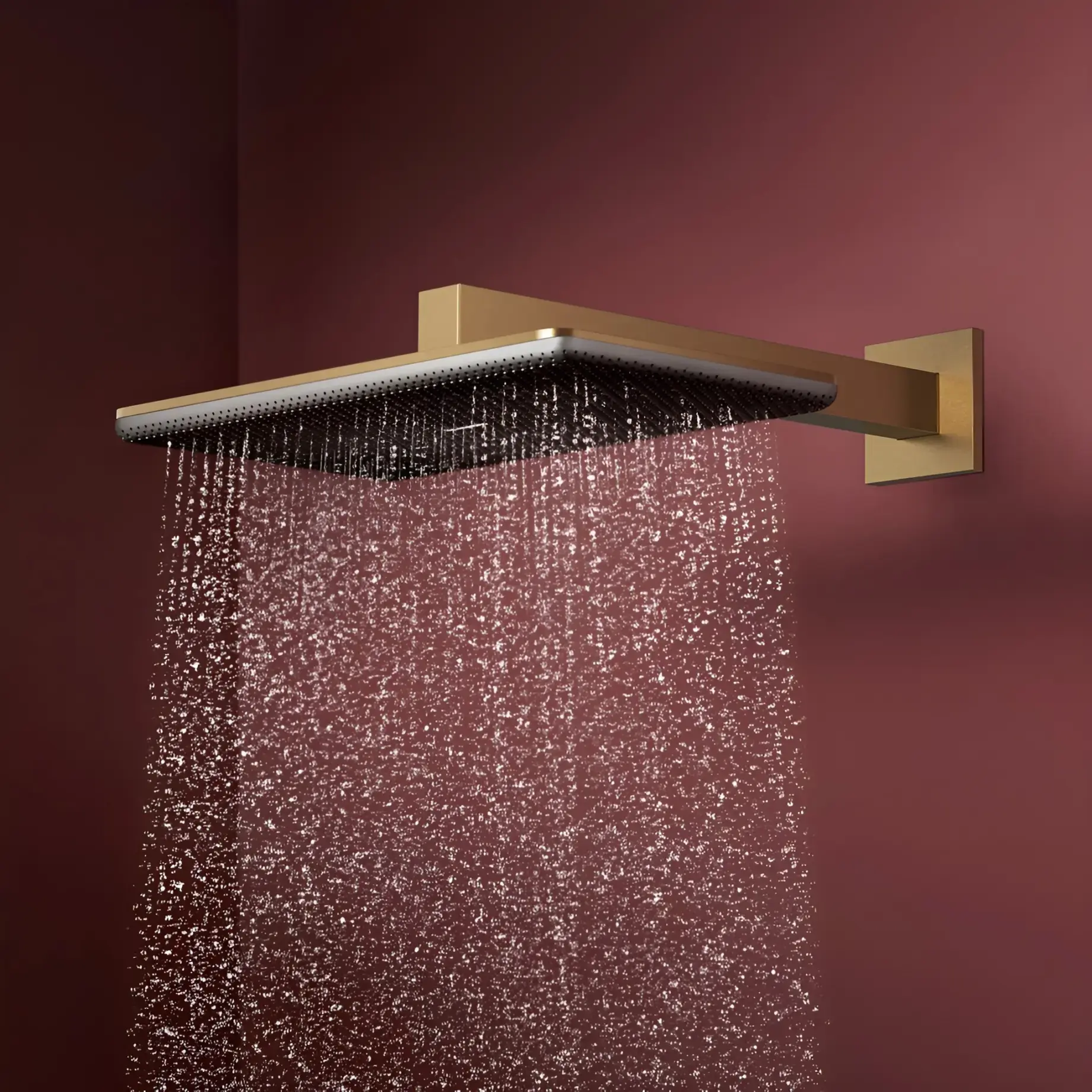 Верхній душ 1jet Raindance Alive Q Hansgrohe 24530140 Brushed Bronze — вид спереду