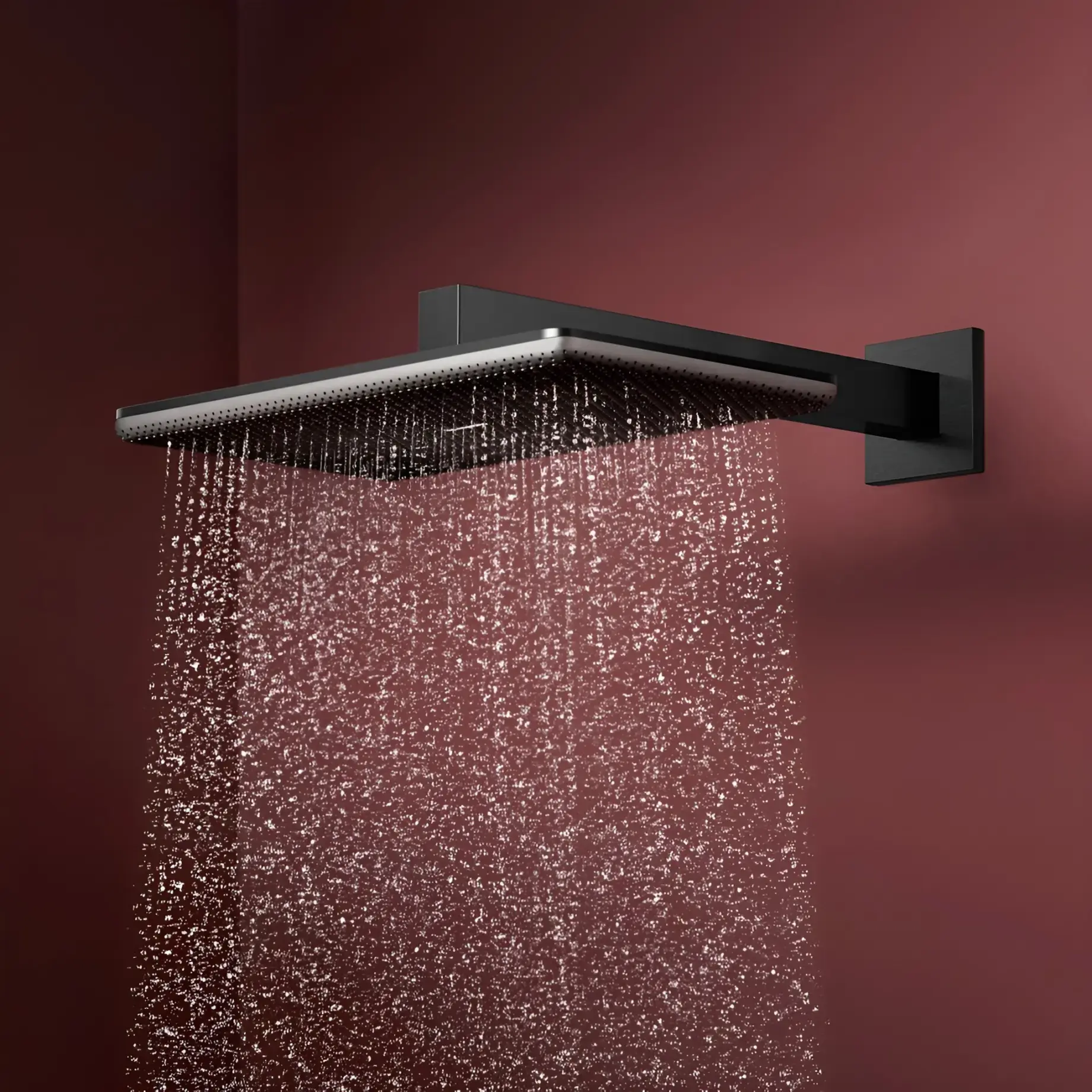 Верхній душ 1jet Raindance Alive Q Hansgrohe 24530340 Brushed Black Chrome — вид спереду