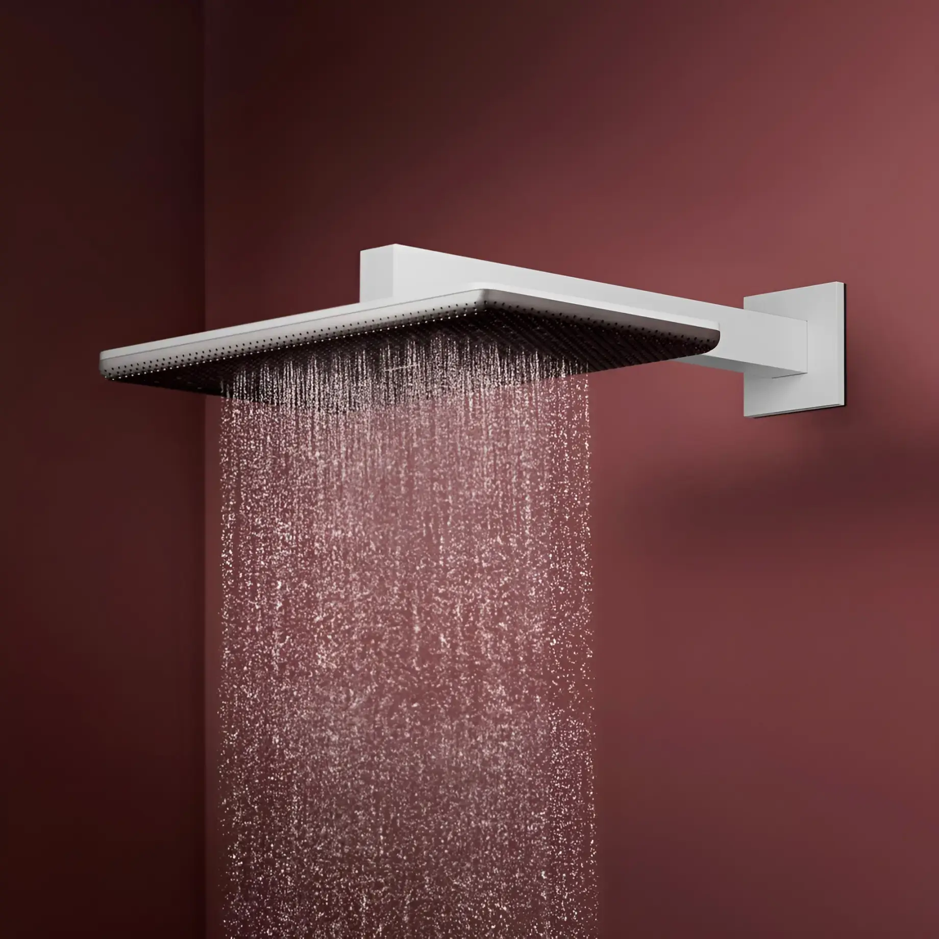 Верхній душ 1jet Raindance Alive Q Hansgrohe 24530700 White Matt — бічний ракурс