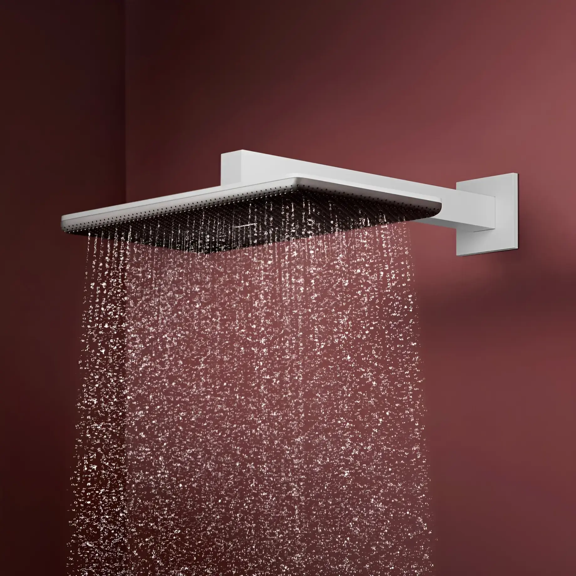 Верхній душ 1jet Raindance Alive Q Hansgrohe 24530700 White Matt — вид спереду