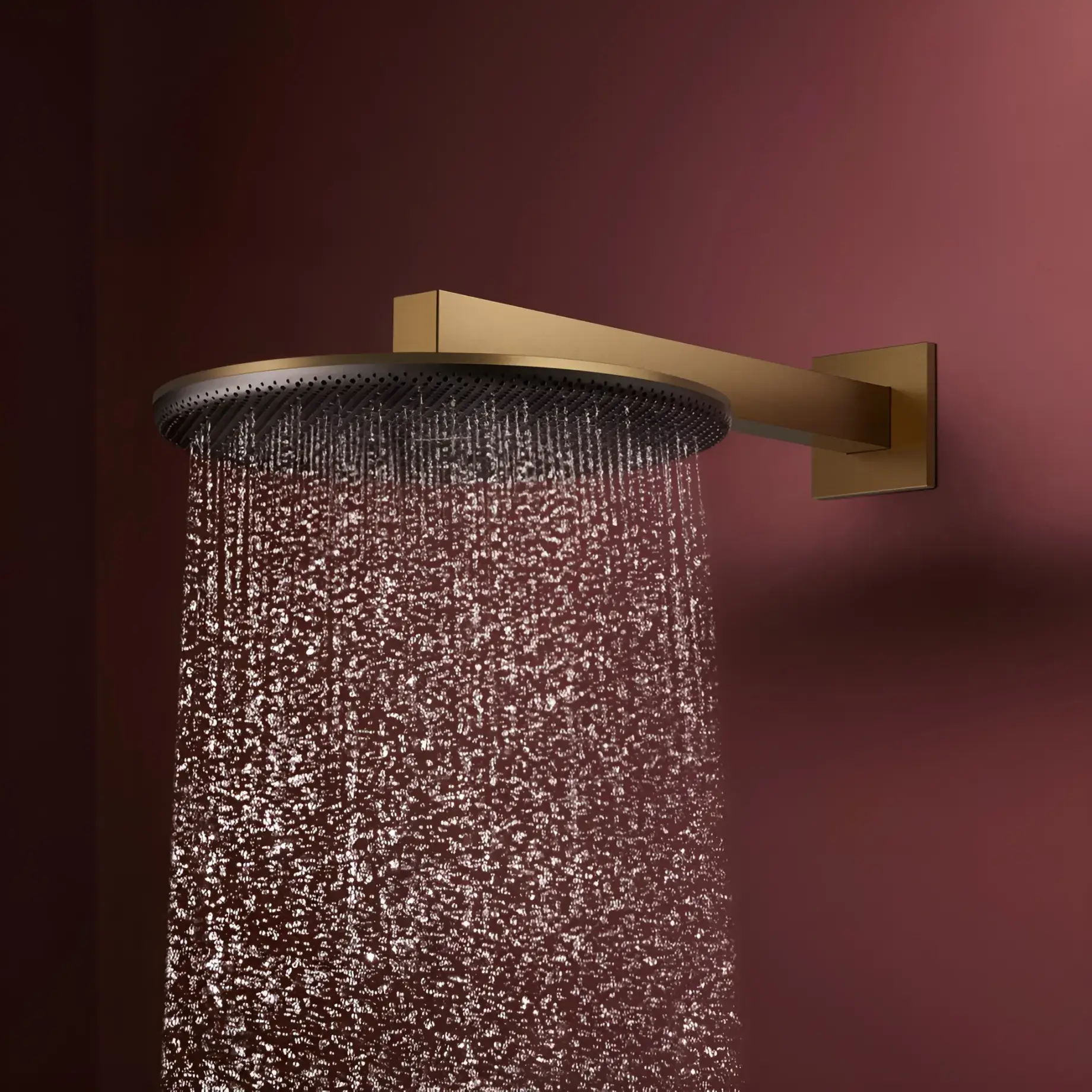 Верхній душ 1jet Raindance Alive S Hansgrohe 24520140 Brushed Bronze — вид спереду