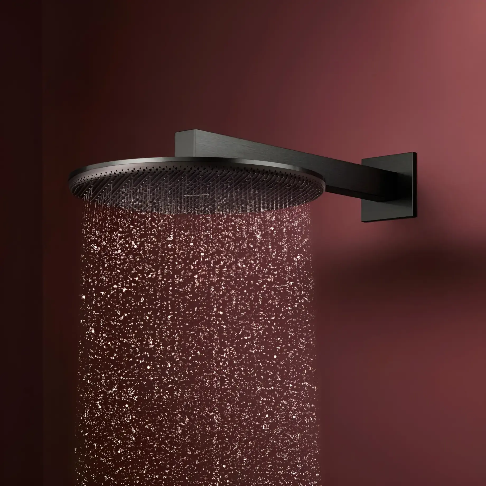 Верхній душ 1jet Raindance Alive S Hansgrohe 24520340 Brushed Black Chrome — вид спереду