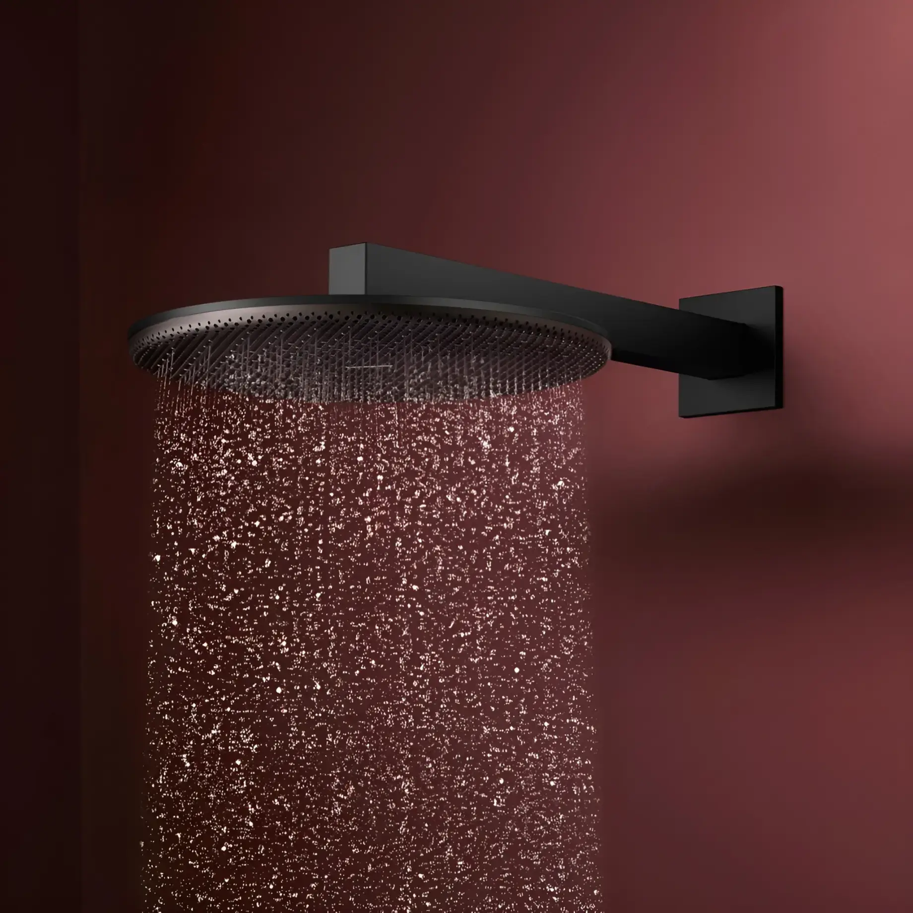 Верхній душ 1jet Raindance Alive S Hansgrohe 24520670 Black Matt — вид спереду
