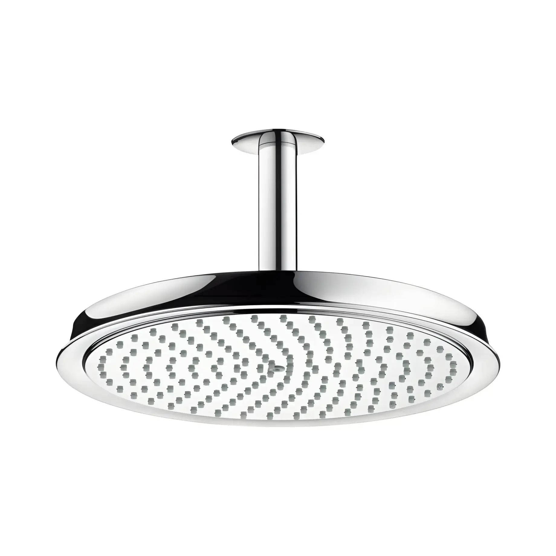 Верхній душ 1jet Raindance Classic Hansgrohe 27405000 Chrome 24 х 24 см — вид на білому тлі