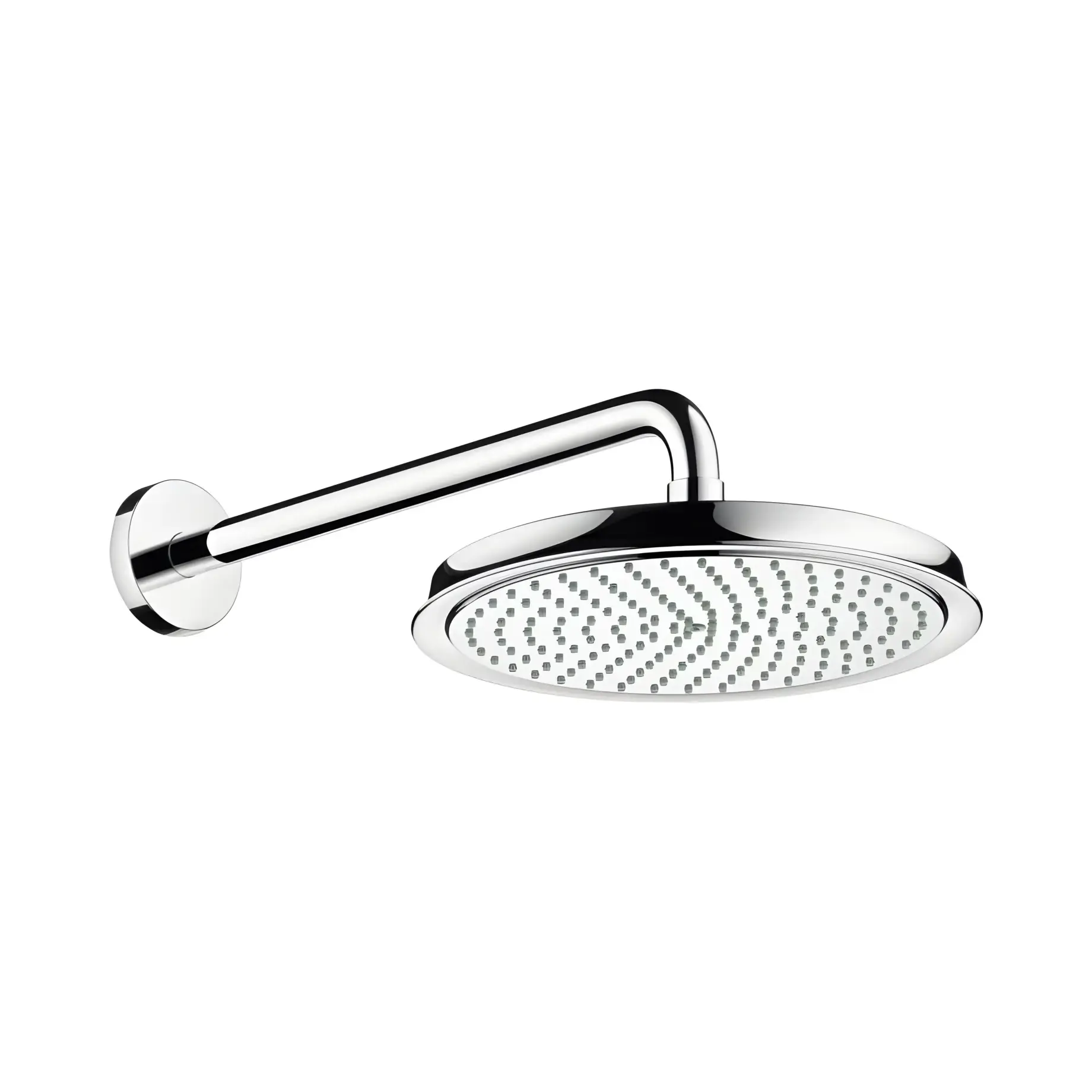 Верхній душ 1jet Raindance Classic Hansgrohe 27424000 Chrome 24 х 24 см — вид на білому тлі
