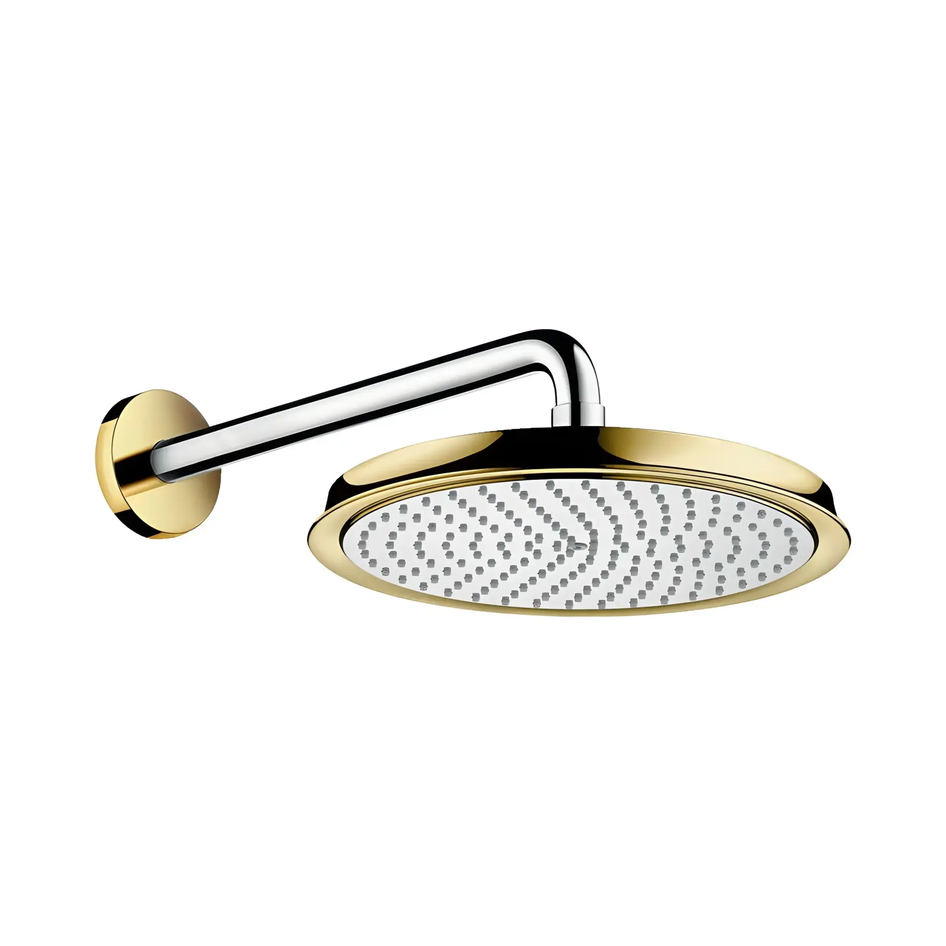 Верхній душ 1jet Raindance Classic Hansgrohe 27424090 Gold Optic / Chrome — вид на білому тлі