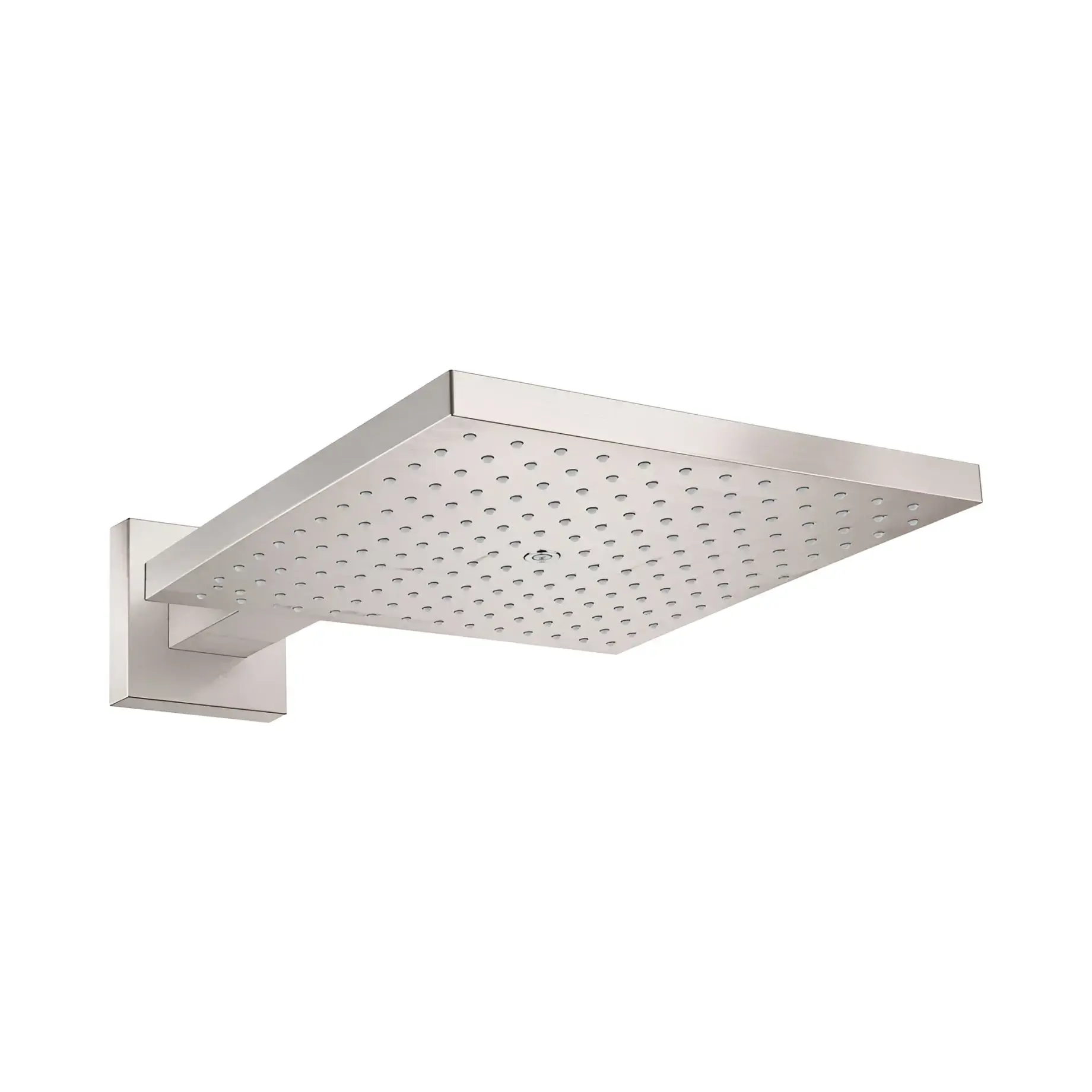 Верхній душ 1jet Raindance E Hansgrohe 26239800 Stainless Steel Optic — вид на білому тлі