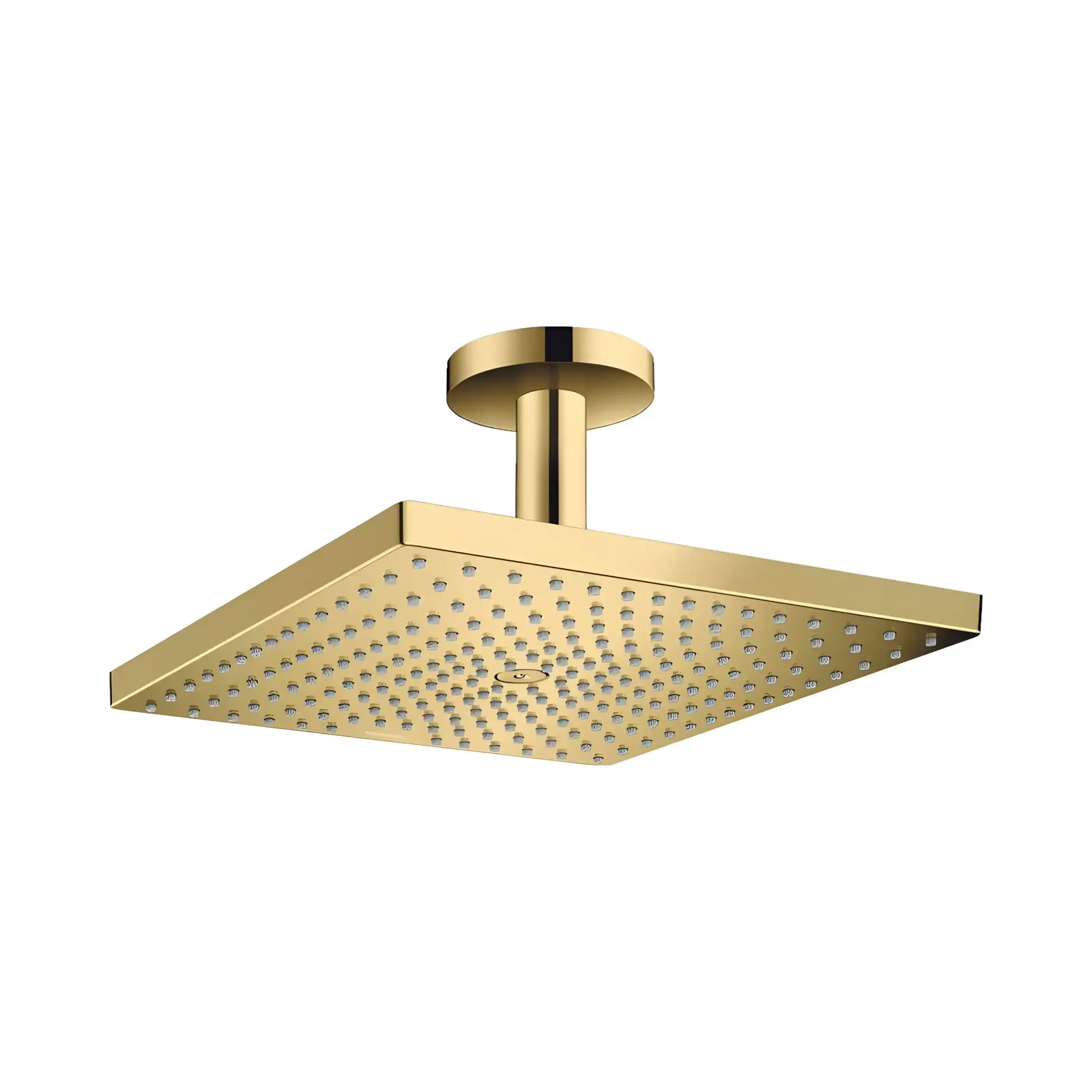 Верхній душ 1jet Raindance E Hansgrohe 26251990 Polished Gold Optic — вид на білому тлі