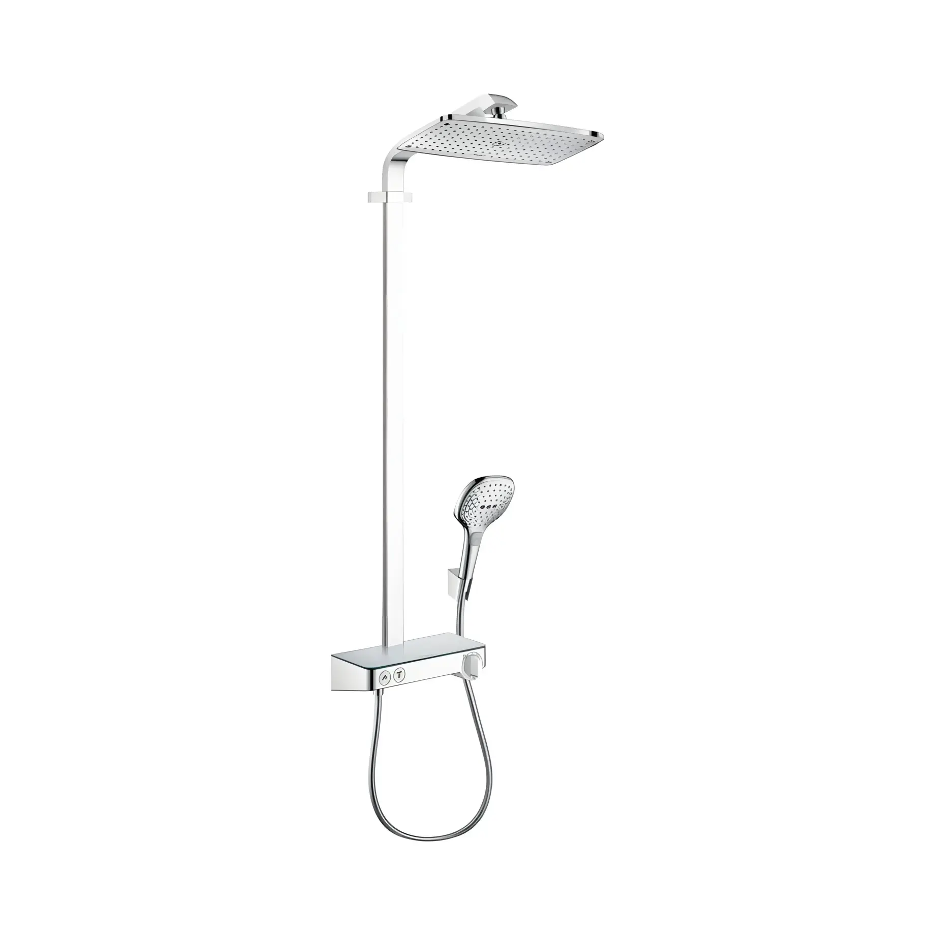 Душова система з термостатом Raindance E Hansgrohe 27288000 Chrome — вид на білому тлі