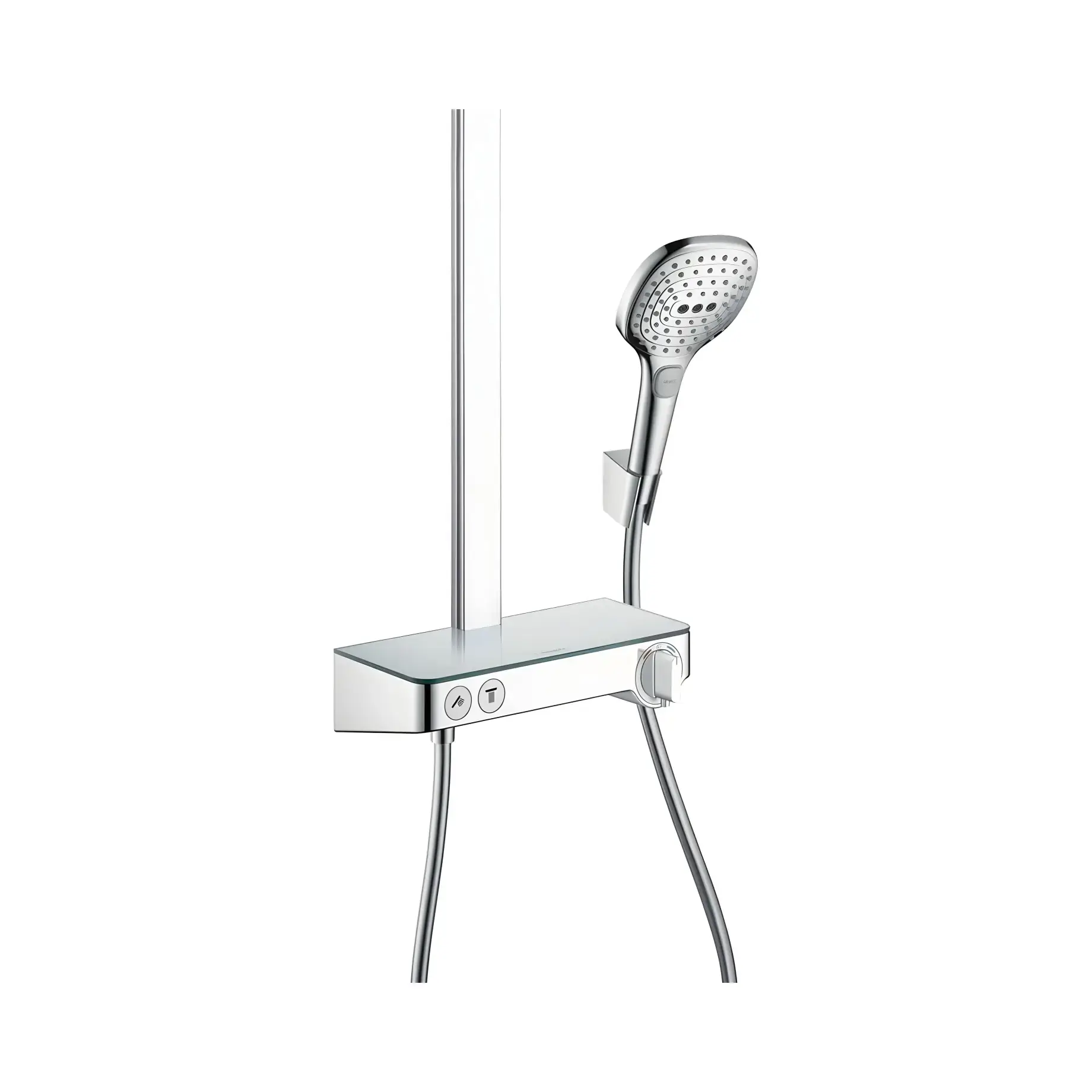 Душова система з термостатом Raindance E Hansgrohe 27288000 Chrome — вид згори