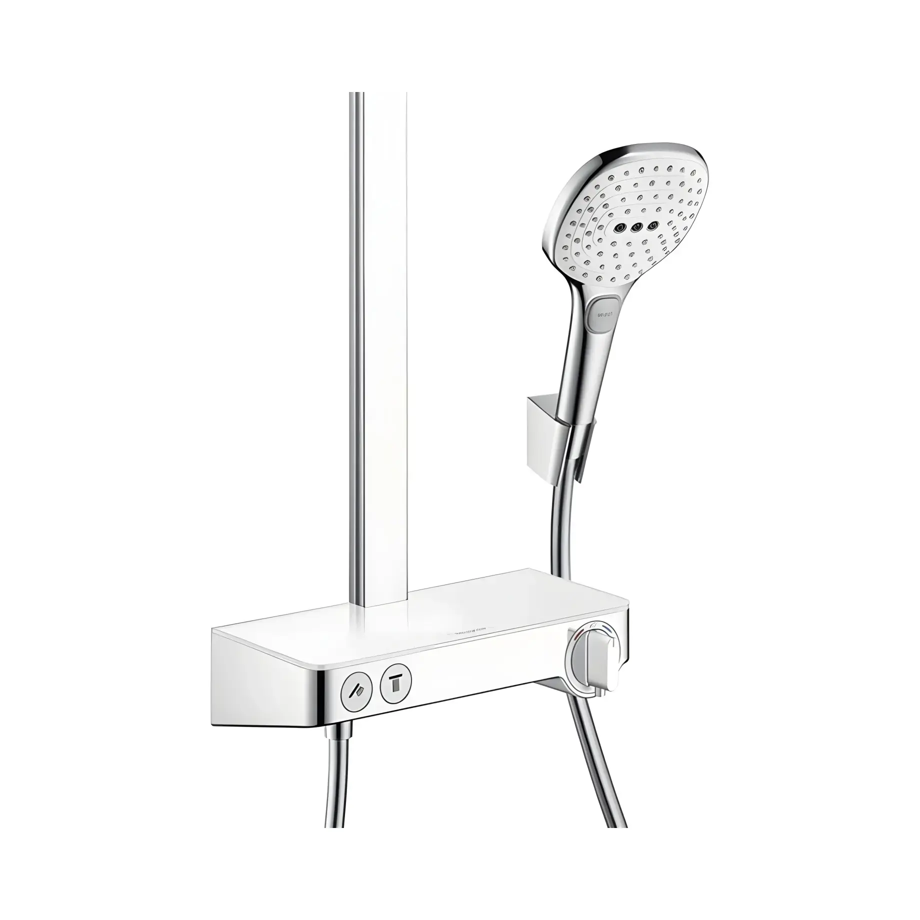 Душова система з термостатом Raindance E Hansgrohe 27288400 White / Chrome — вид згори