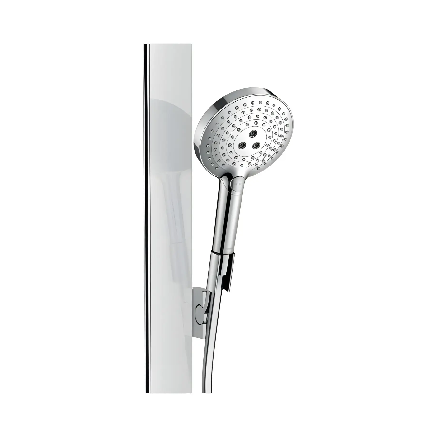 Душова система з термостатом Raindance E Hansgrohe 27361000 Chrome — бічний ракурс