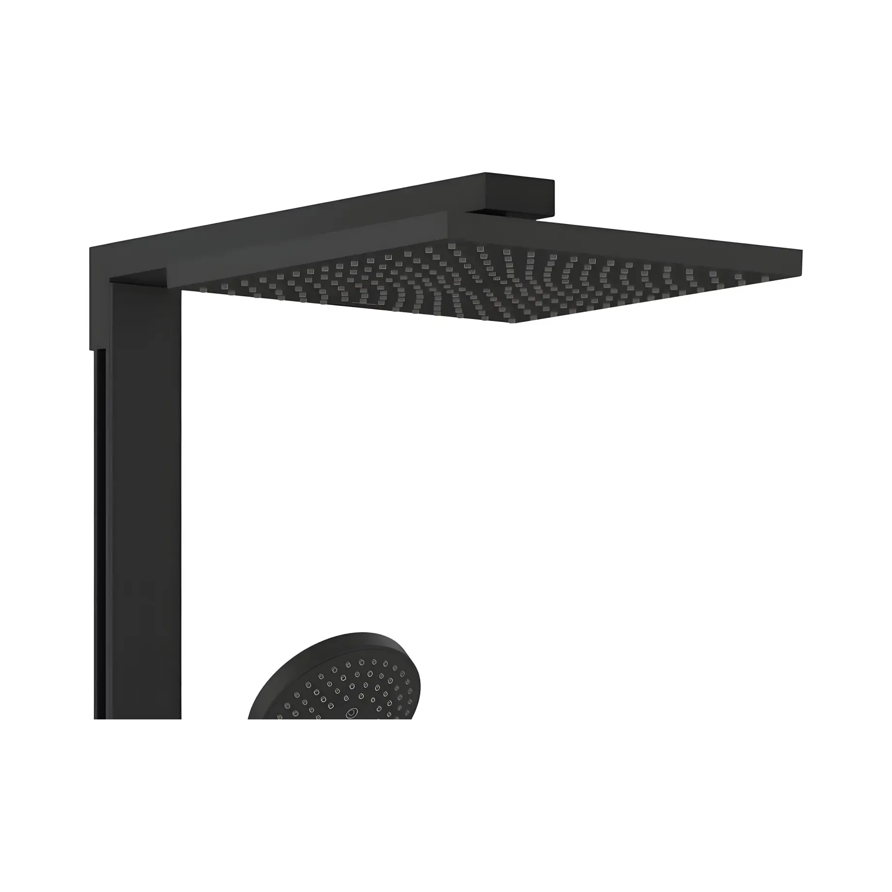 Душова система з термостатом Raindance E Hansgrohe 27361670 Matt Black — вид спереду