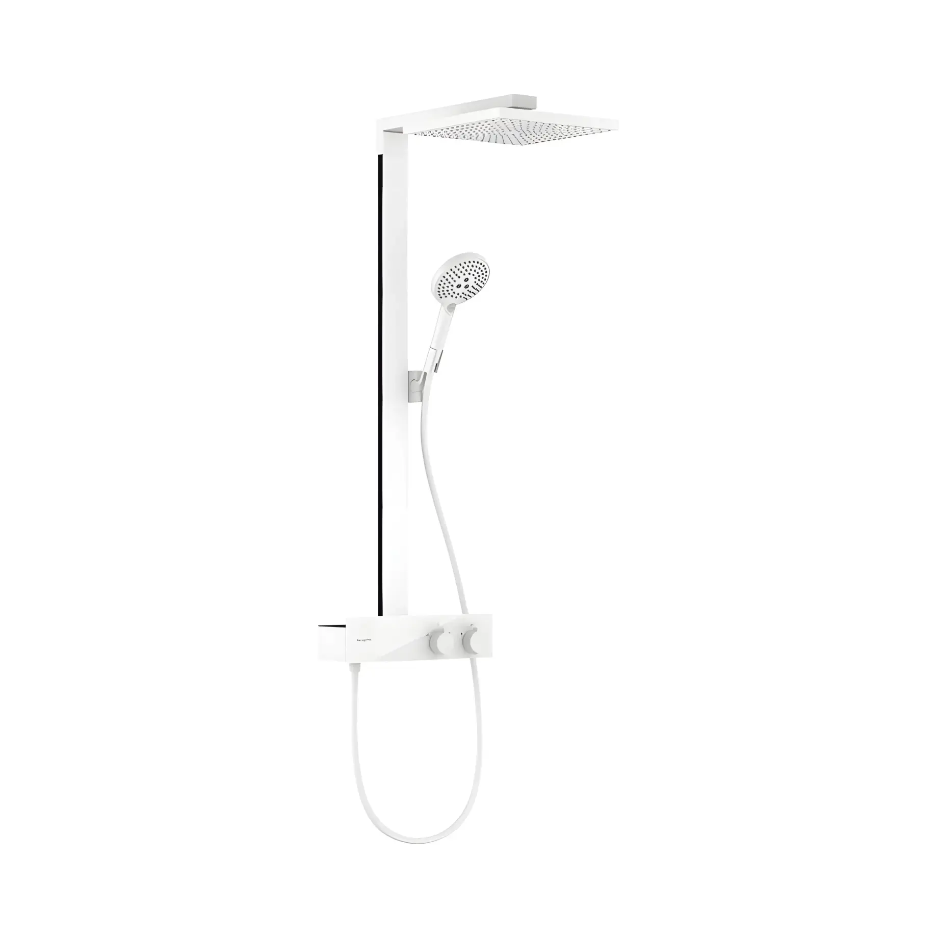 Душова система з термостатом Raindance E Hansgrohe 27361700 White Matt — вид на білому тлі