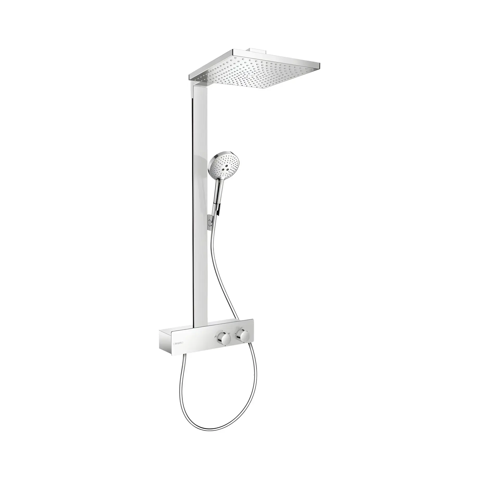 Душова система з термостатом Raindance E Hansgrohe 27362000 Chrome — вид на білому тлі