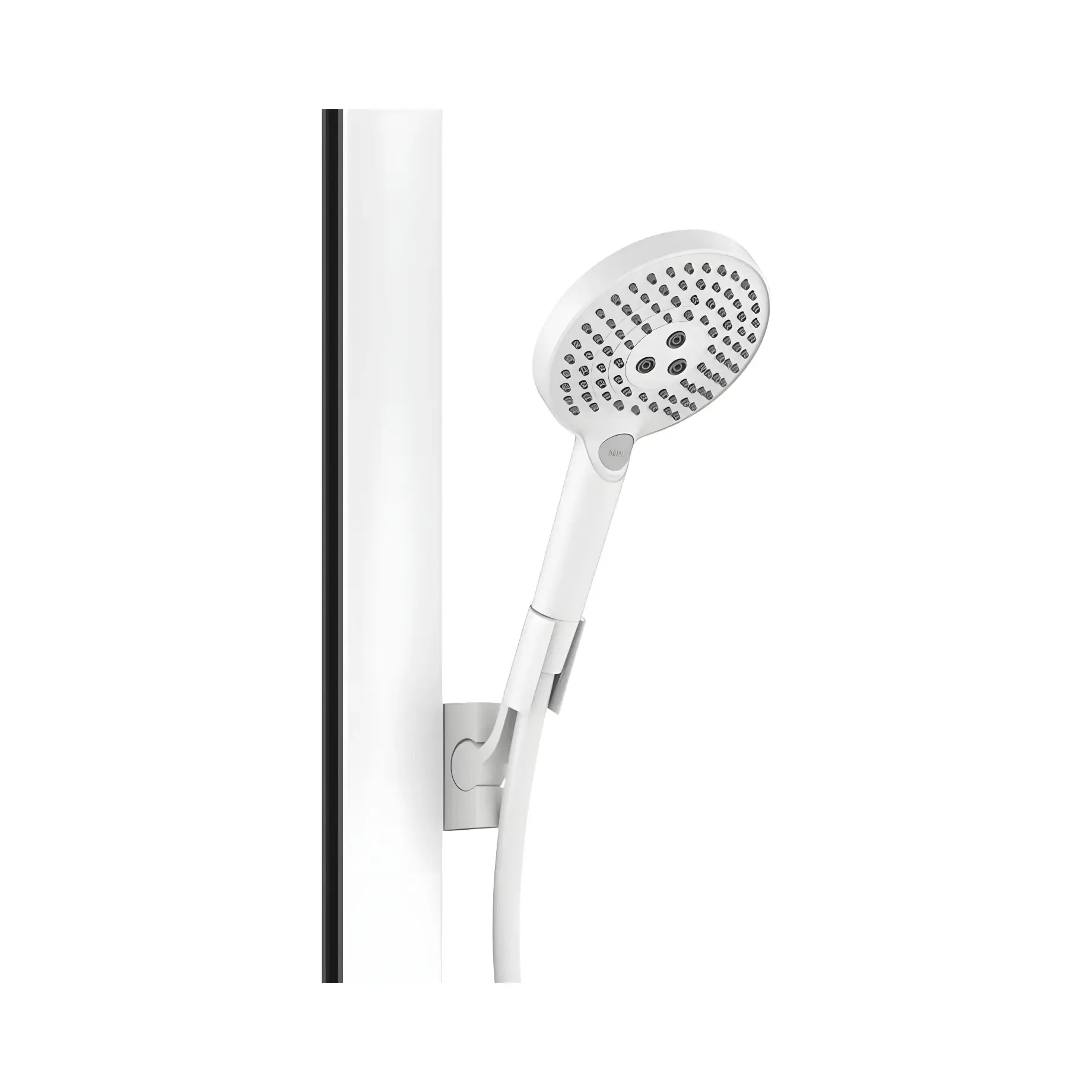 Душова система з термостатом Raindance E Hansgrohe 27362700 White Matt — бічний ракурс