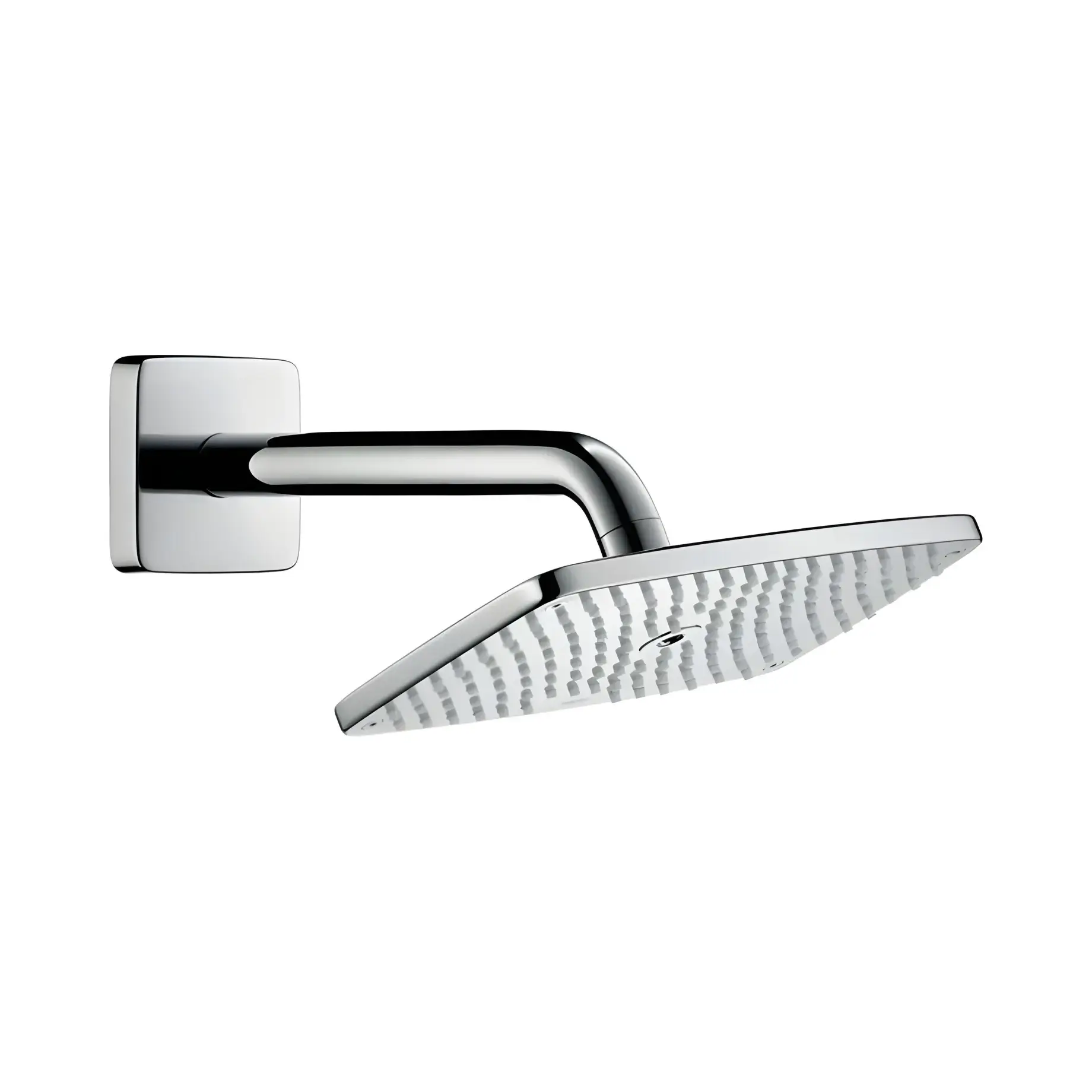 Верхній душ 1jet Raindance E Hansgrohe 27375000 Chrome 25 х 15 см — вид на білому тлі