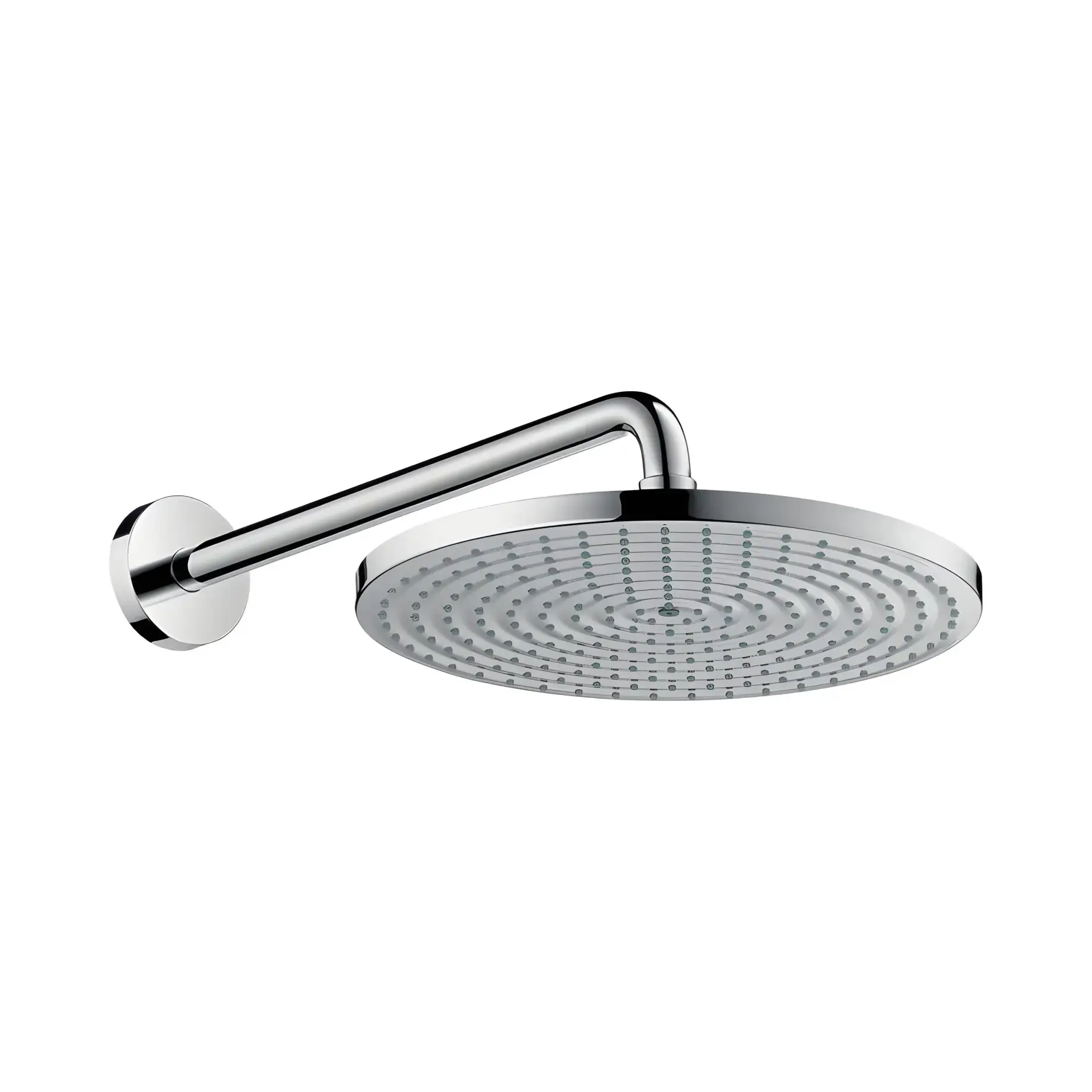 Верхній душ 1jet Raindance S Hansgrohe 26601000 Chrome 30 х 30 см — вид на білому тлі