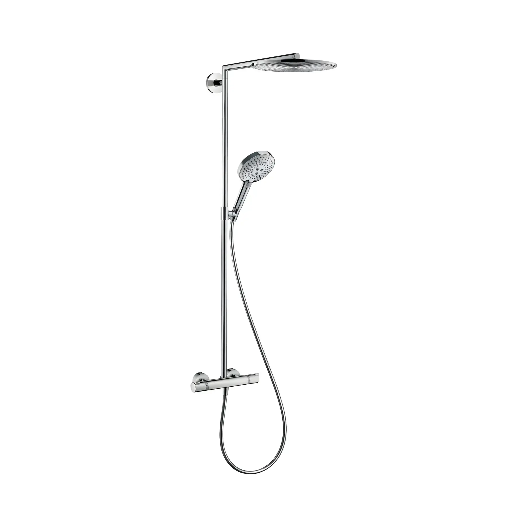 Душова система з термостатом Raindance S Hansgrohe 27114000 — вид на білому тлі