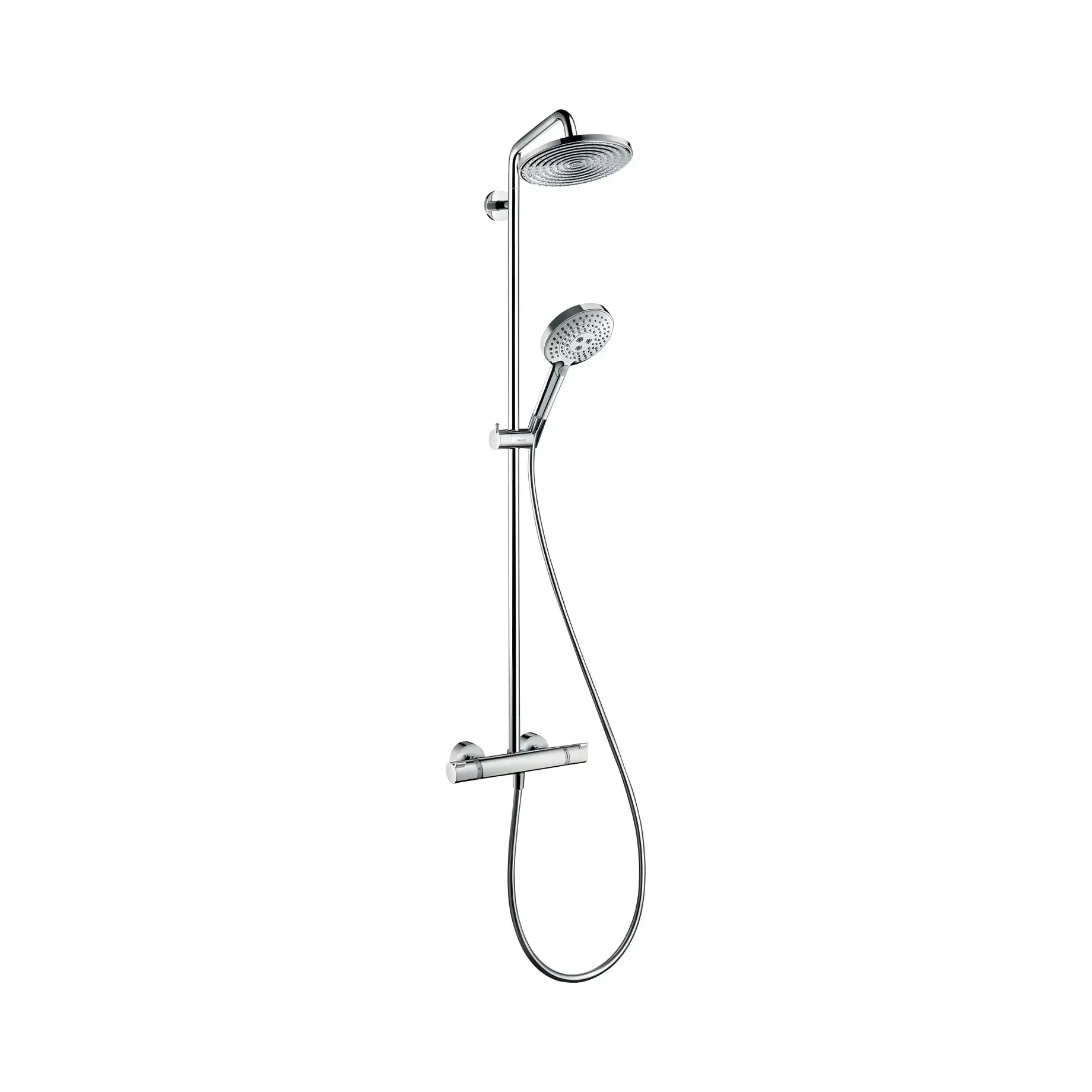 Душова система з термостатом Raindance S Hansgrohe 27116000 — вид на білому тлі