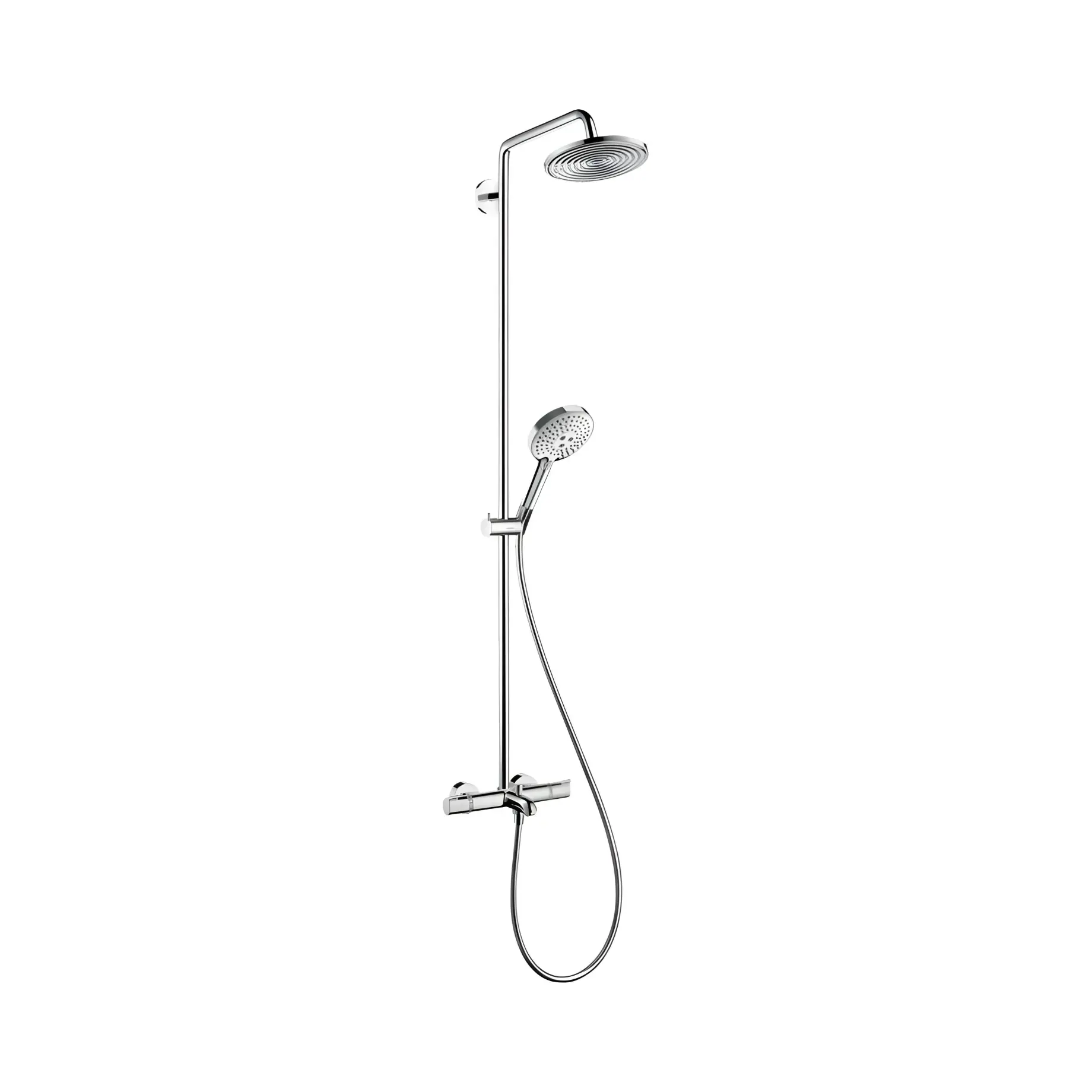 Душова система з термостатом Raindance S Hansgrohe 27117000 — вид на білому тлі