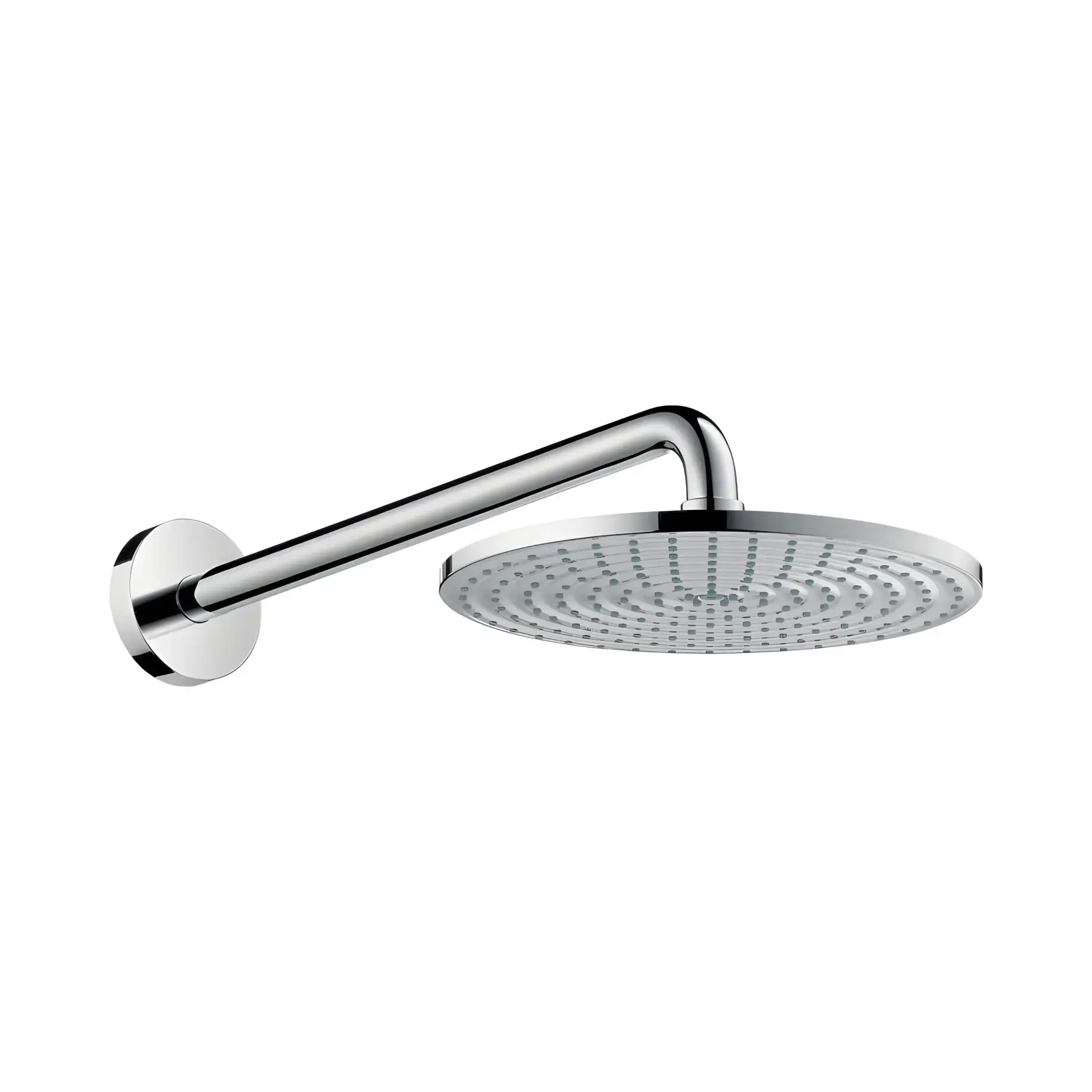 Верхній душ 1jet Raindance S Hansgrohe 27461000 Chrome 24 х 24 см — вид на білому тлі