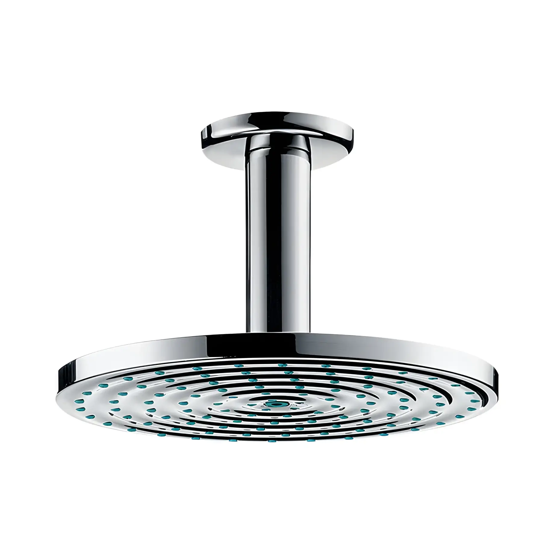 Верхній душ 1jet Raindance S Hansgrohe 27478000 Chrome 18 х 18 см — вид на білому тлі